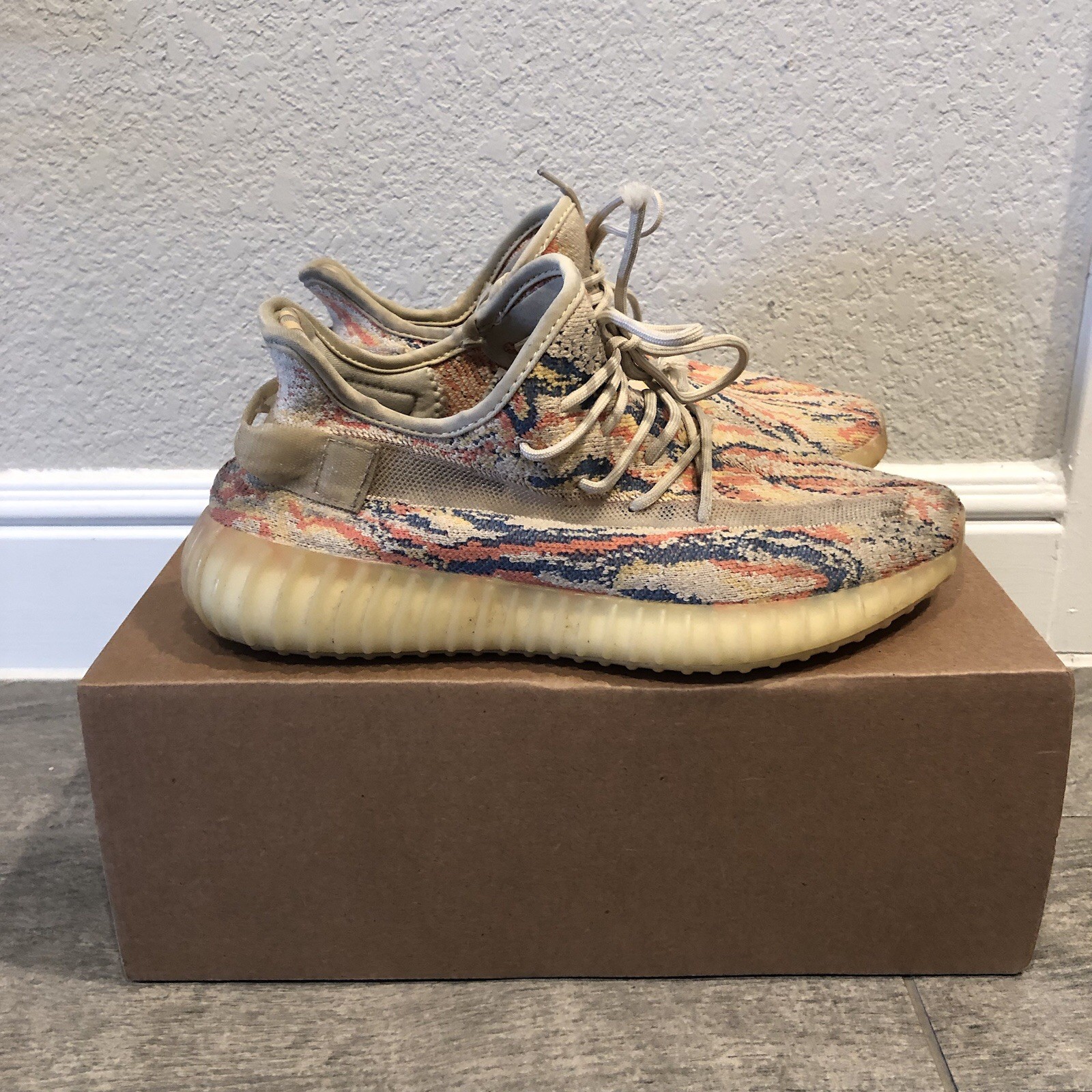 Adidas Yeezy Boost 350 V2 MX Oat Blue Orange Suede Sneakers Men’s Shoes Size 8.5