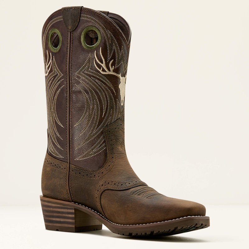 Men’s Ariat Hybrid Roughstock Antler Cowboy Boot