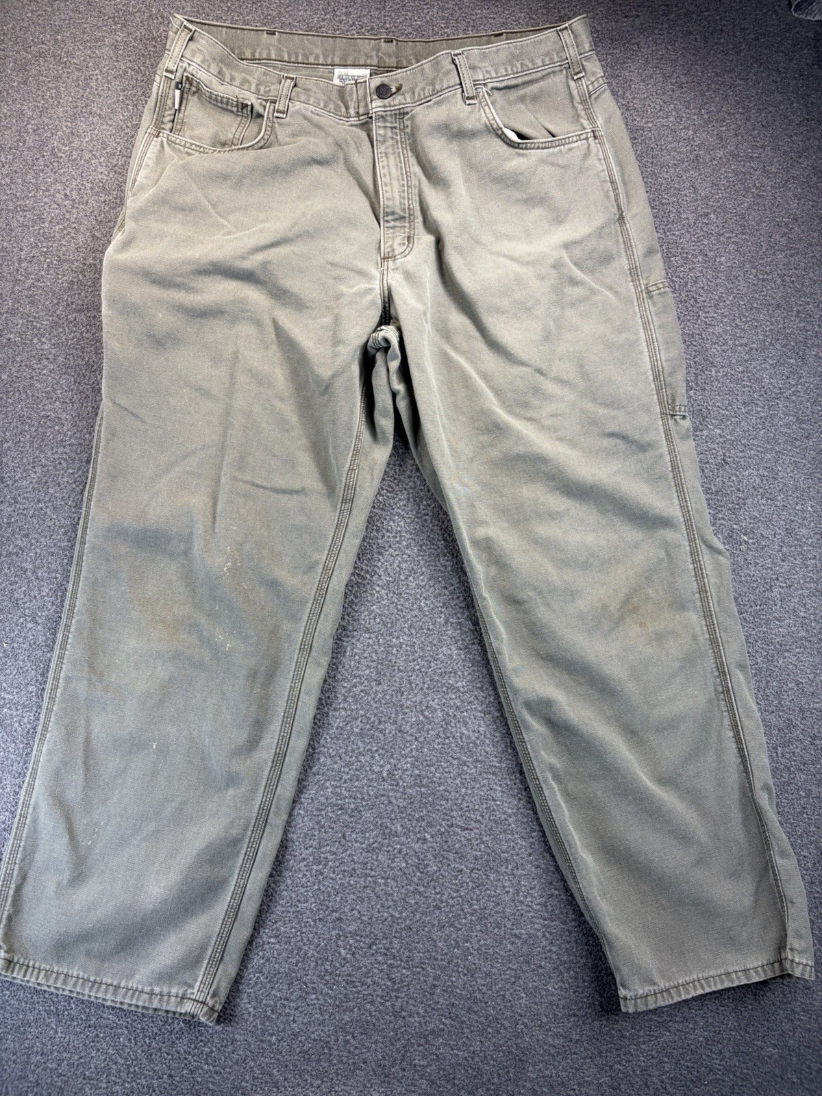 Carhartt FR Work Pants 40×30 Green Original Fit CAT 2 FRB159-MOS