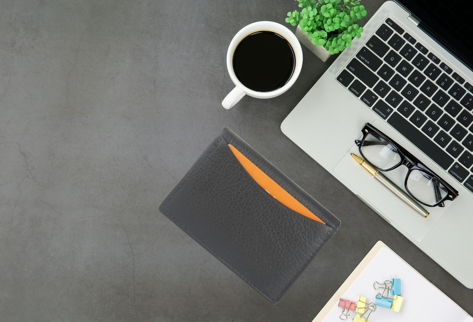 Genuine leather slim credit card ID holder mens and womens wallet Black