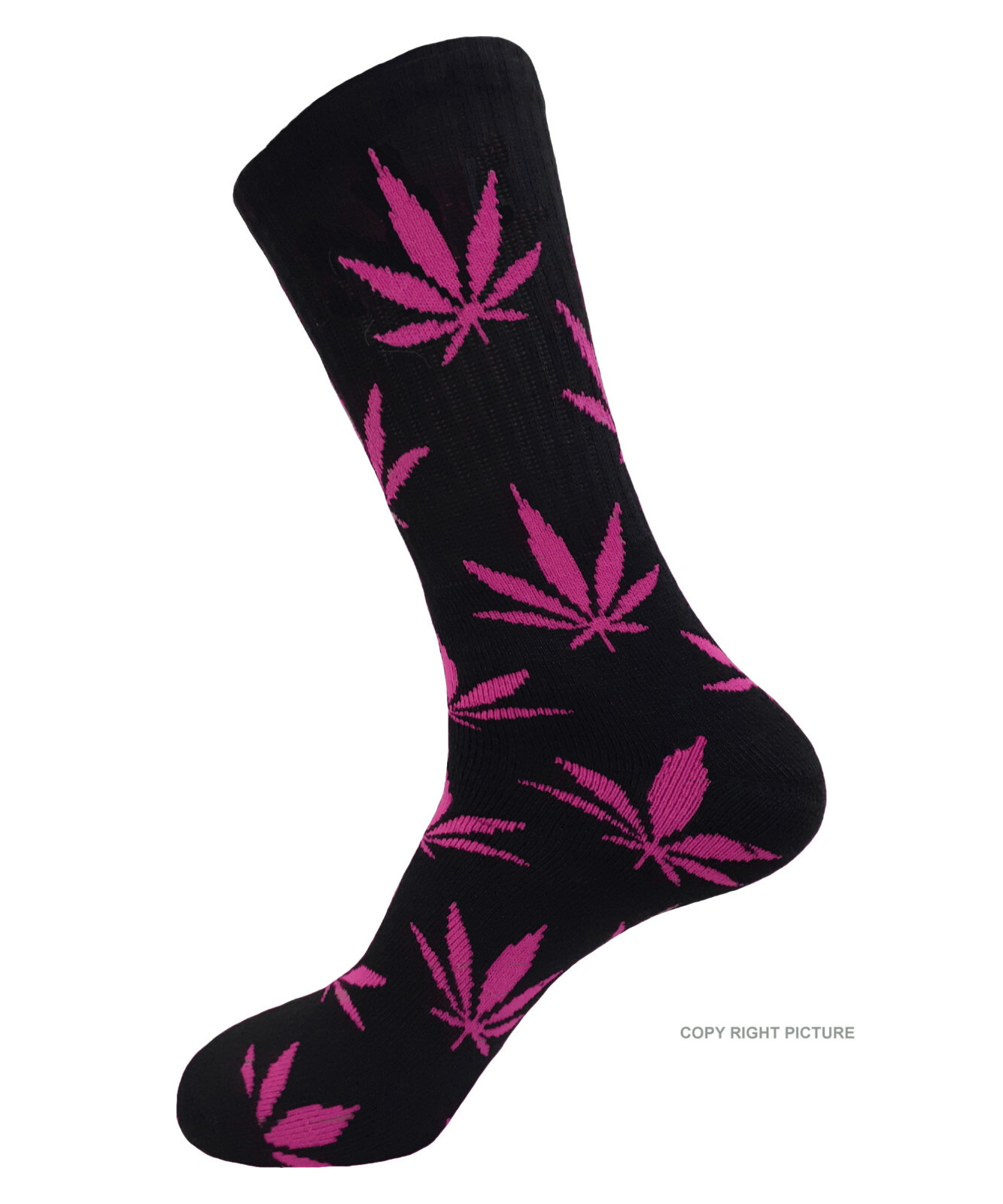 3PK Marijuana Weed Leaf TRUE TO SIZE 18 Inches Long COTTON SOCKS 10-13 set 40