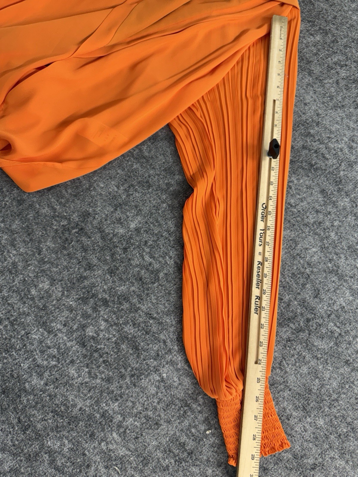 Mia Mulier Milano Blouse Tunic Shirt Medium Orange Oversized Top Italian N46