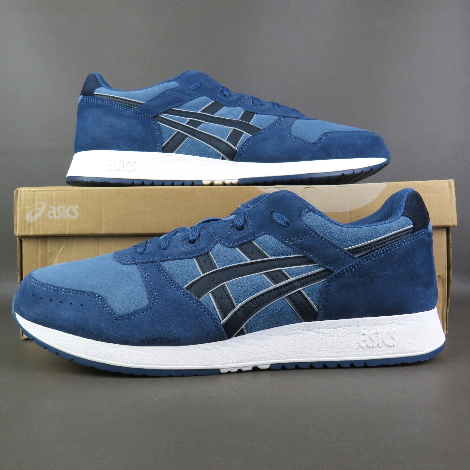 Asics Shoes – 2021 Lyte Classic Grey Floss Navy French Blue White – Sz 13 Mens