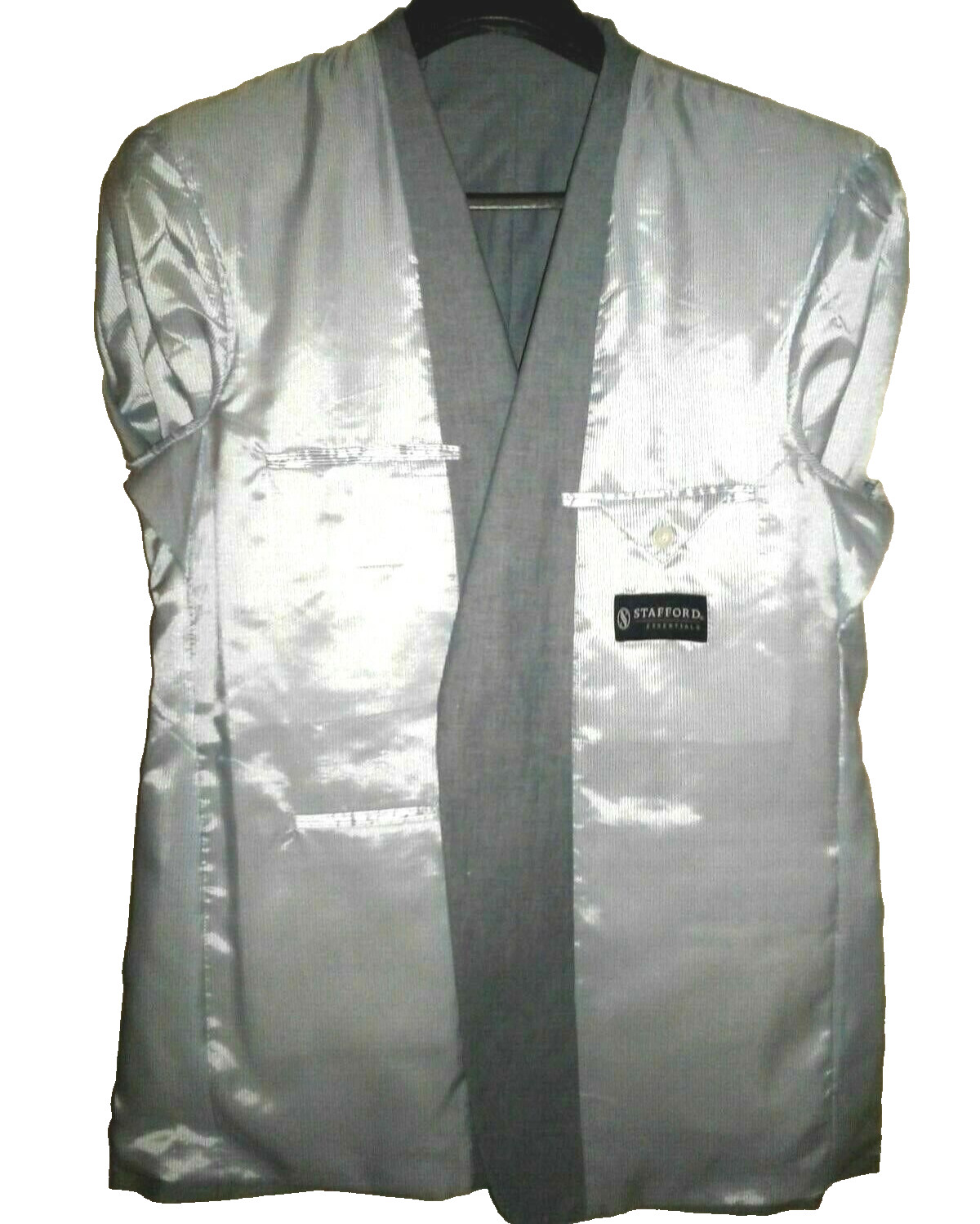 New Stafford Essentials Sport Coat Suit Jacket Blazer Men’s 44R Classic Cotton