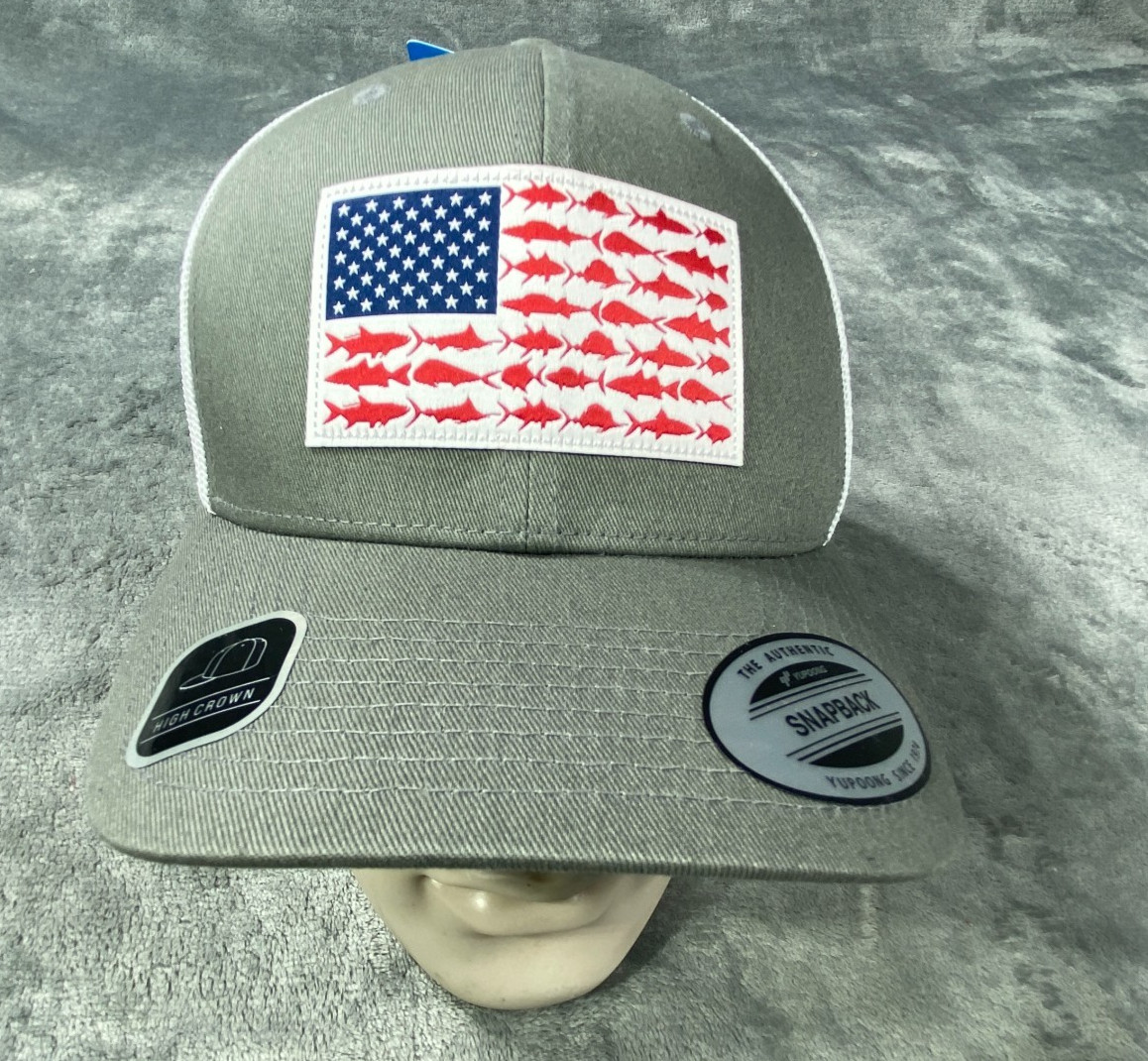 Columbia PFG Hat Cap Snapback Fish Flag Trucker Titanium Mesh Fisher Outdoor NEW