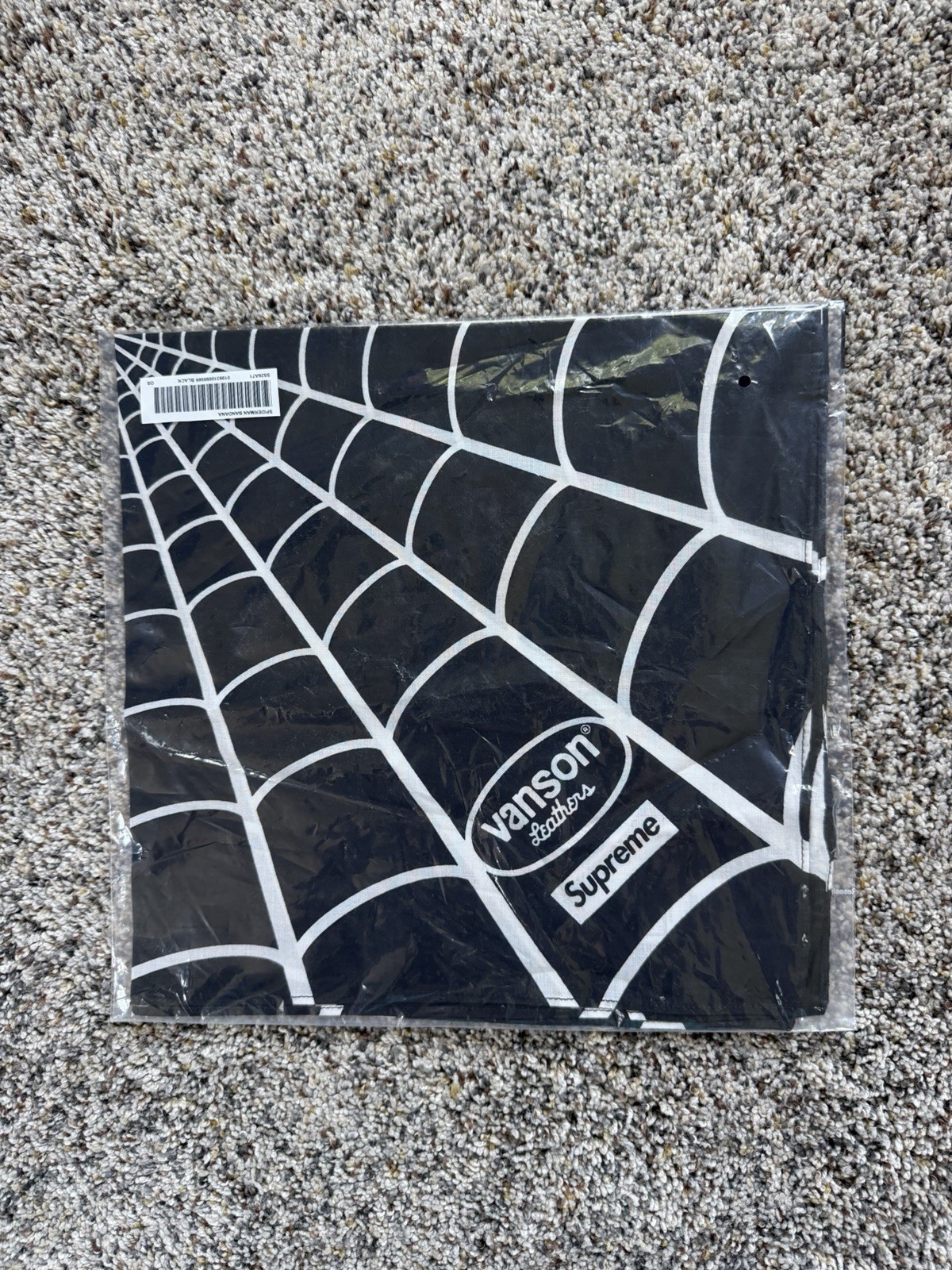 Supreme x Vanson Spider-Man Bandana Black SS26 RARE