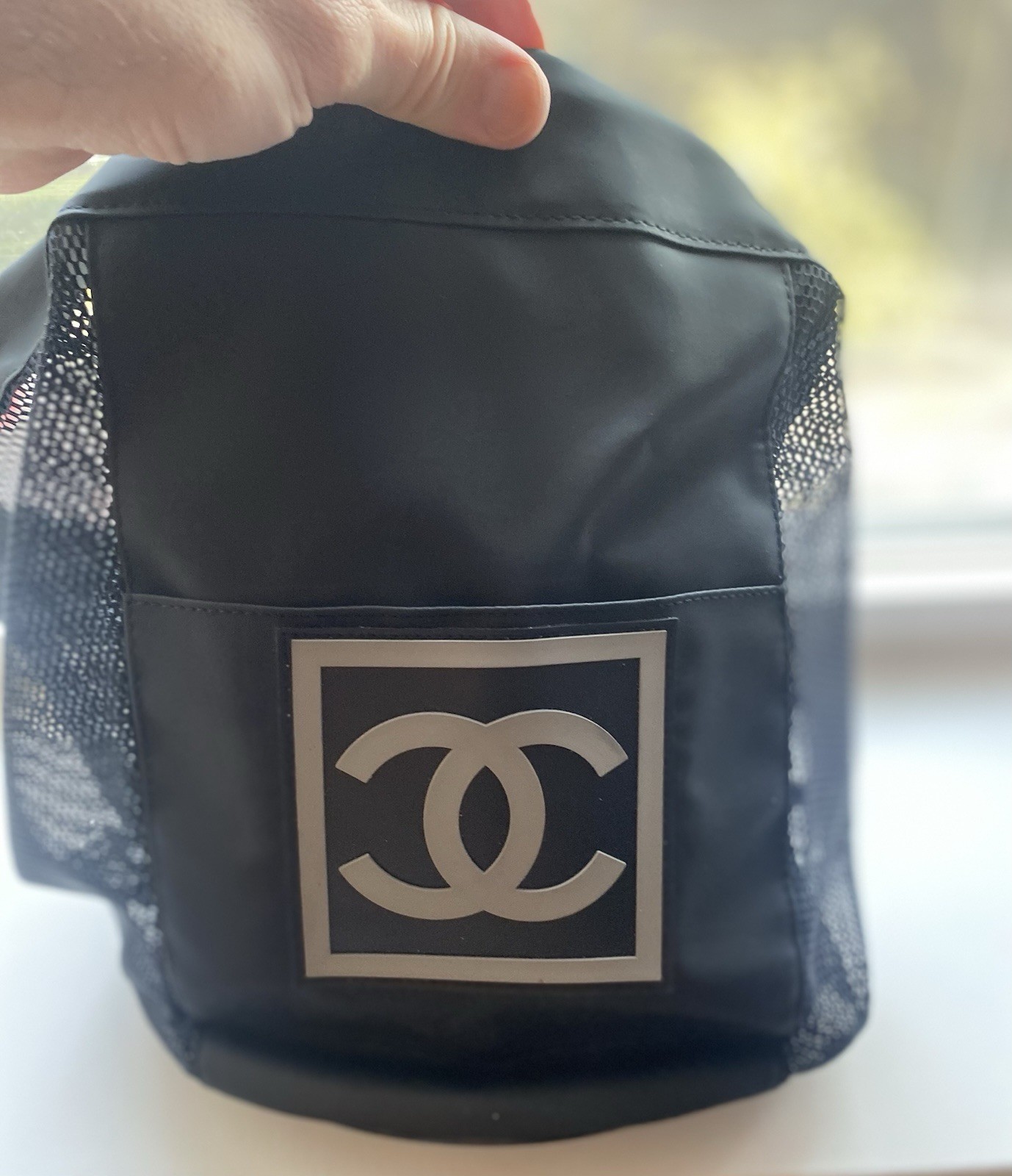 Chanel Basketball With Mesh Carrying Bag