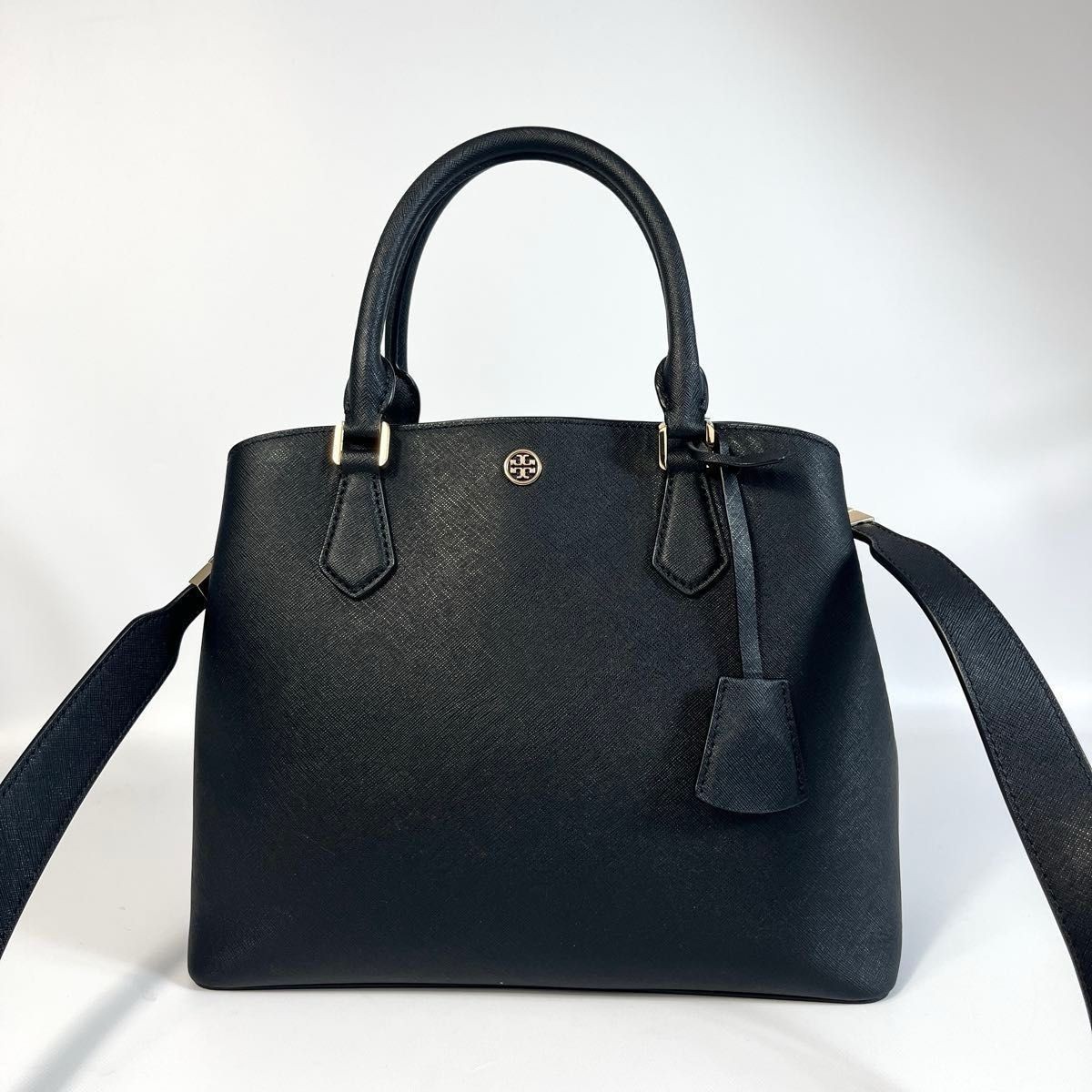 Excellent Condition TORY BURCH Robinson 2WAY Handbag Triple Compartment Tote