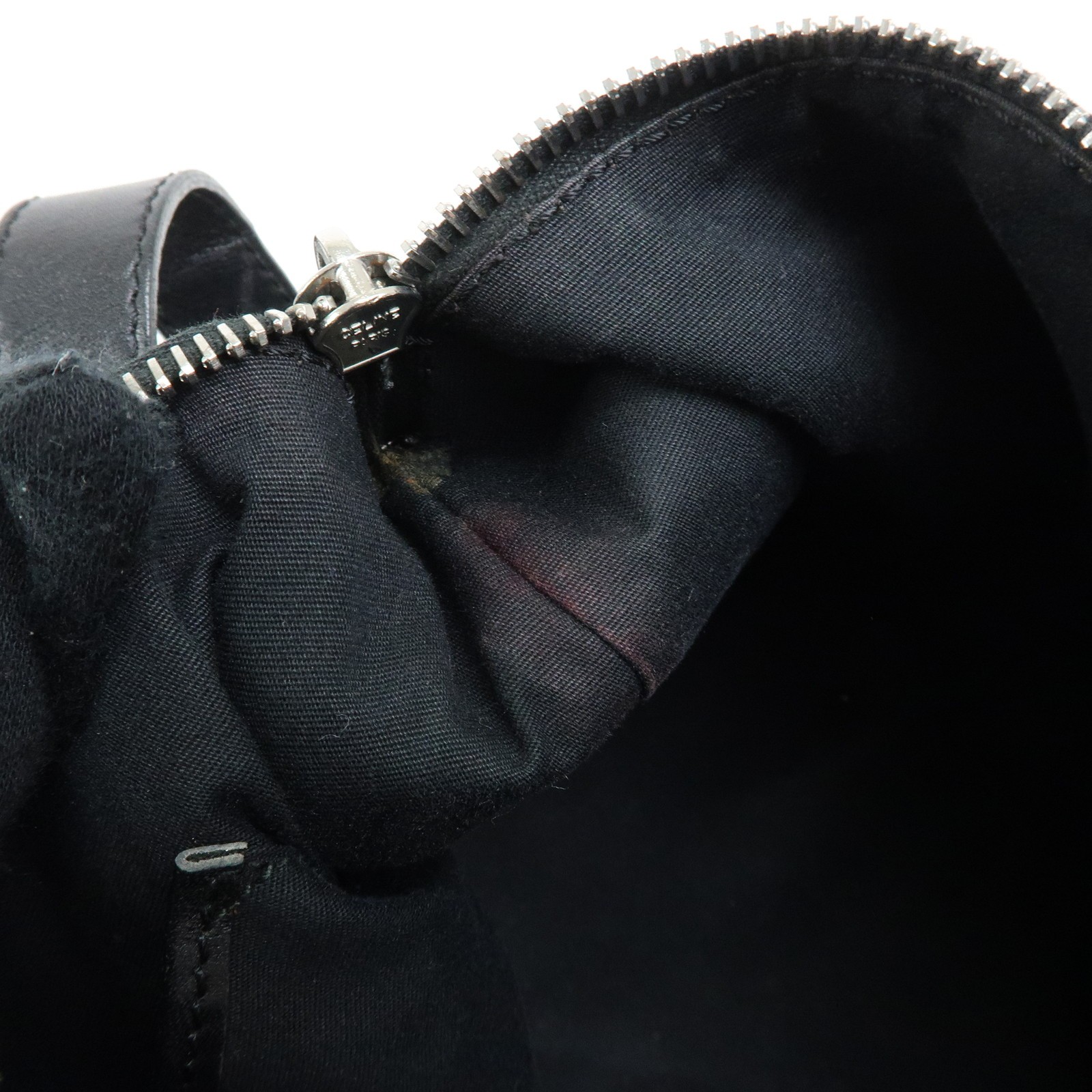 CELINE C Macadam Suede Leather Shoulder Bag Hand Bag Black Authentic Used F/S