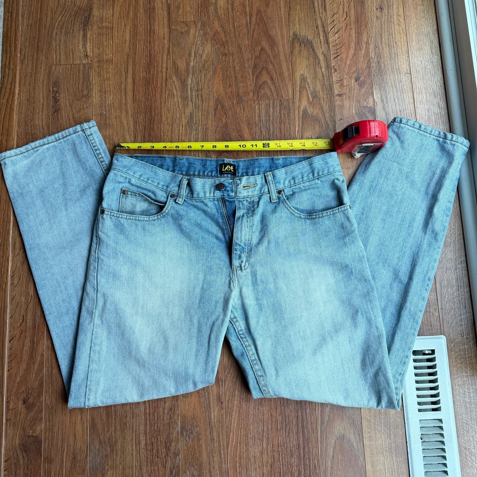 Lee Men’s Vintage Y2K Denim Jeans Regular Fit Size 34×32 Light Wash
