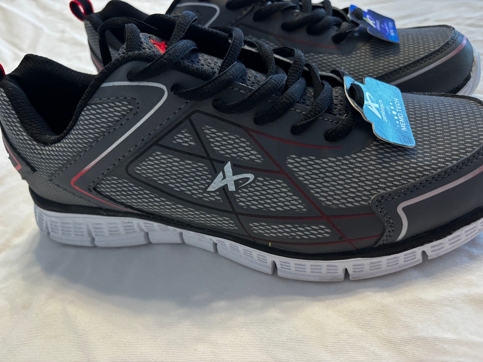 Athletech Tribal Athletic Shoes Tennis Walking Running 60216 Grey / Red Men 8