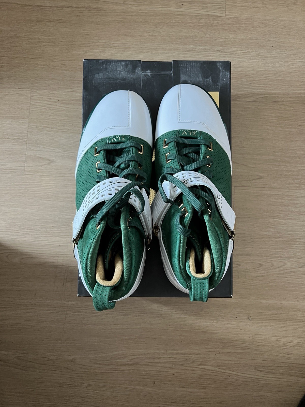 Nike Zoom LeBron 5 Gorge Green Metallic Gold Size 11