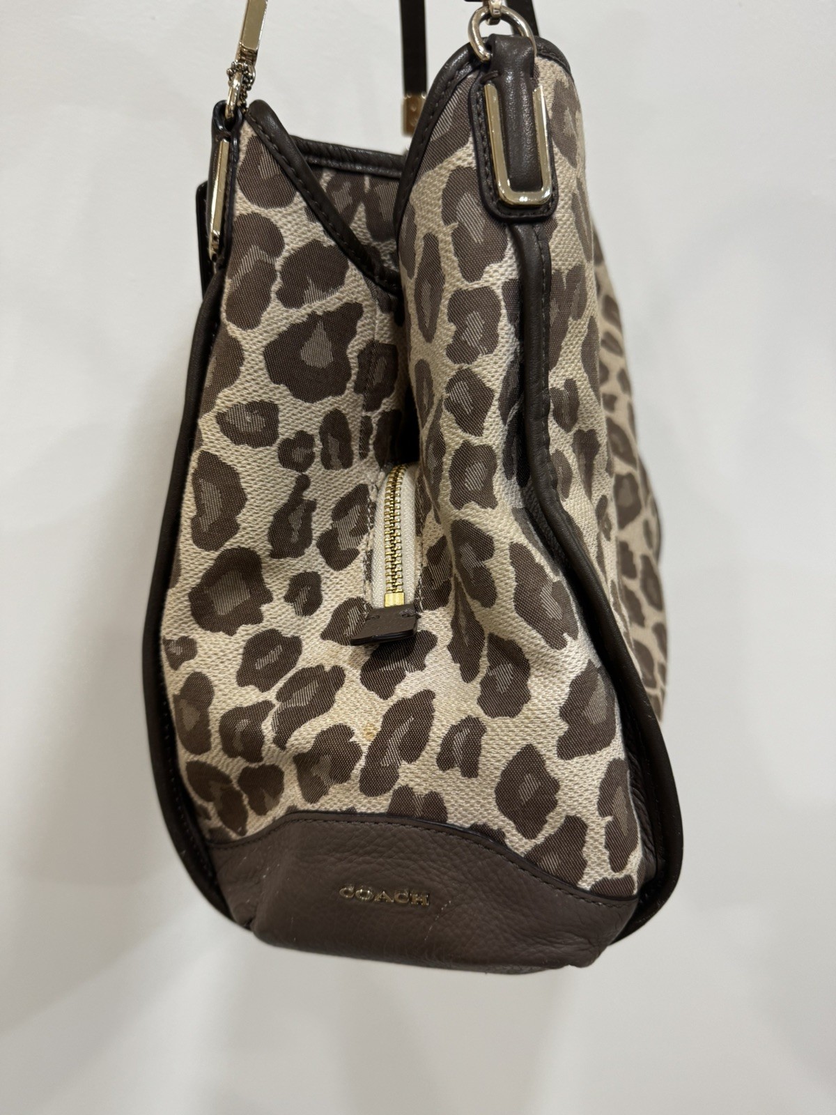 Coach Madison Phoebe Ocelot Print Shoulder Bag