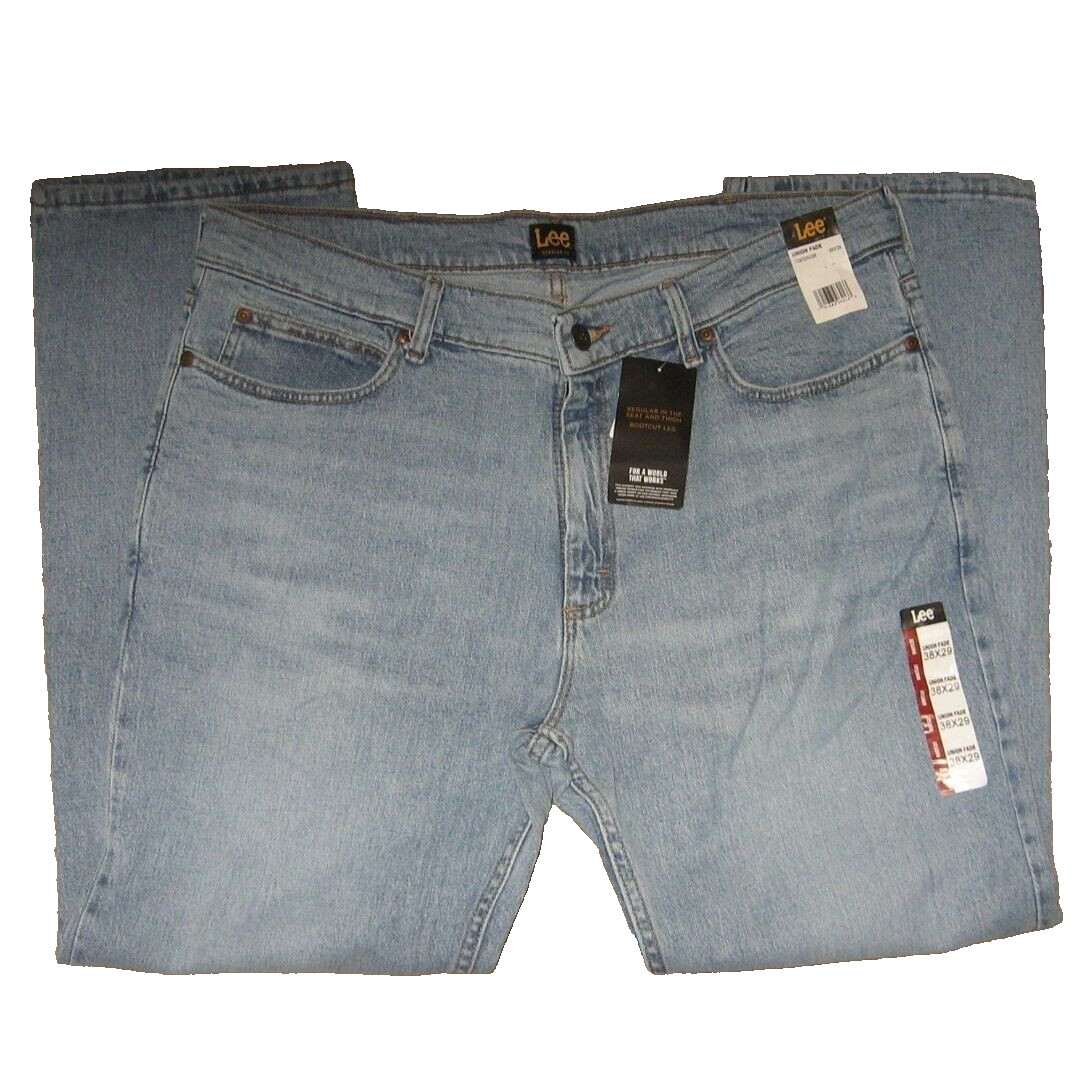 Lee Jeans Mens 38×29 Union Fade Regular Fit Bootcut Comfort Stretch New with tag
