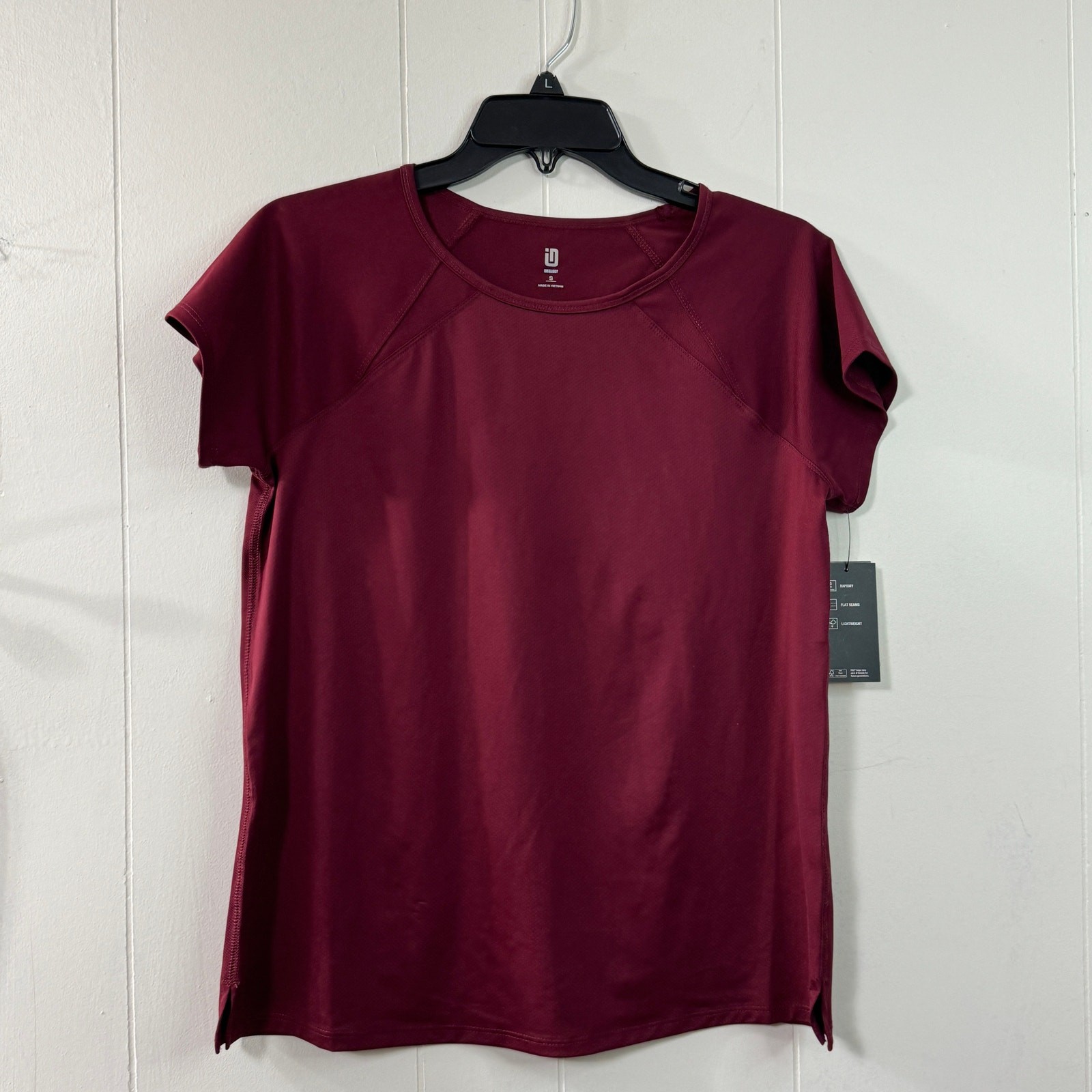 Ideology Women Activewear T-Shirt Size Small Red Lightweight Pullover Crew Neck