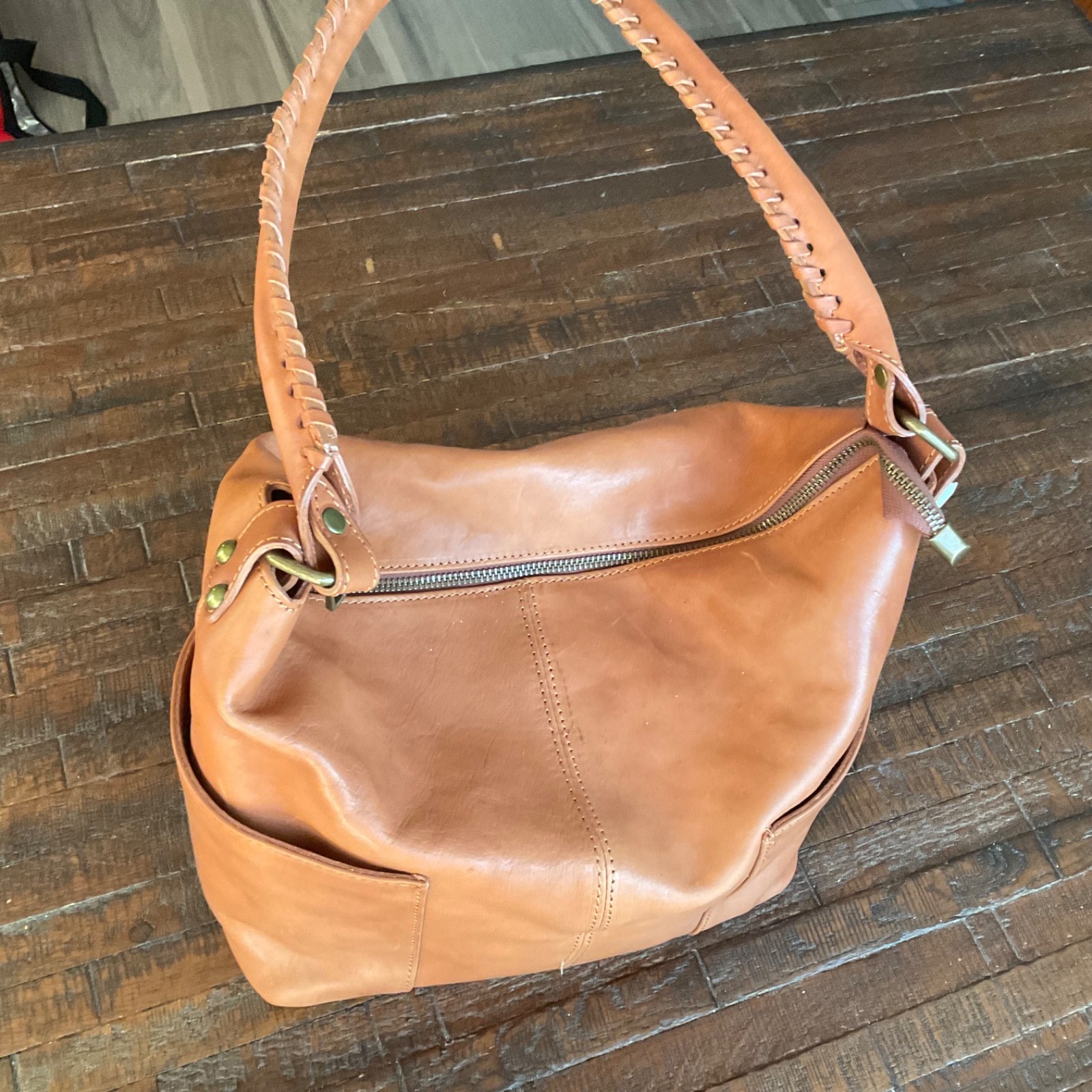 Medici Leather Shoulder Saddle Bag Made In Italy