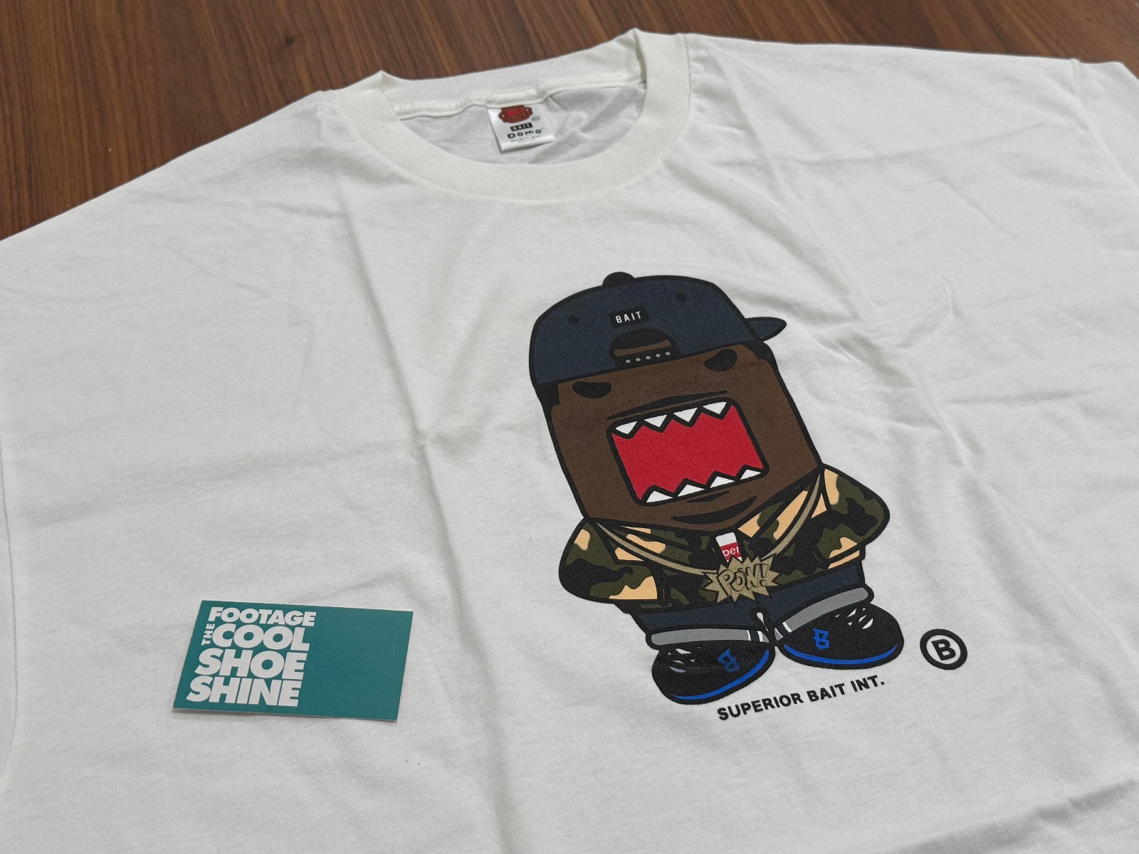 2013 BAIT SUPERIOR DOMO RAPPER HYPEBEAST BOX LOGO TEE SHIRT SUPREME WHITE XXL