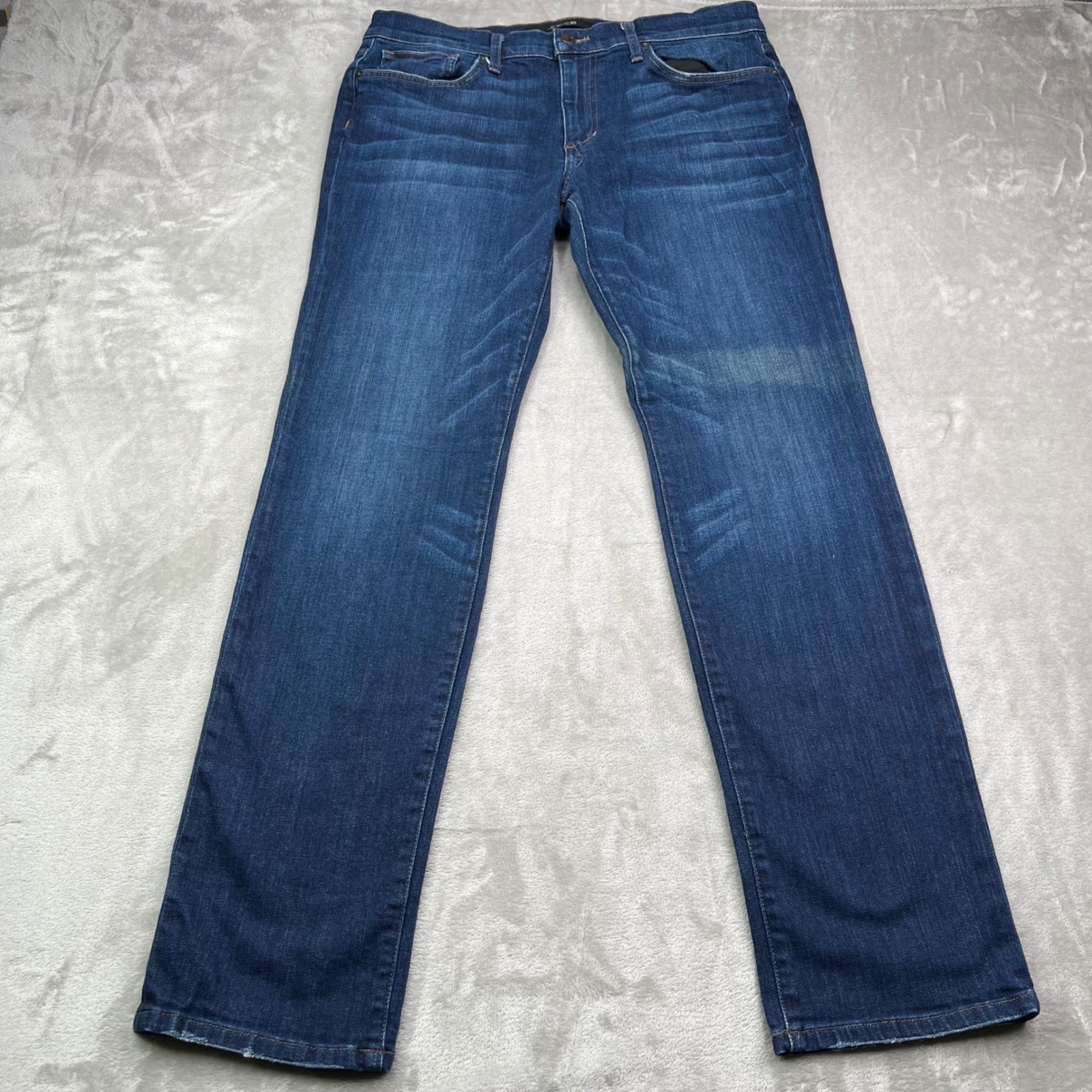 Joe’s The Brixton Jeans Mens 34 Blue Dark Wash Straight Fit Stretch Preppy Denim