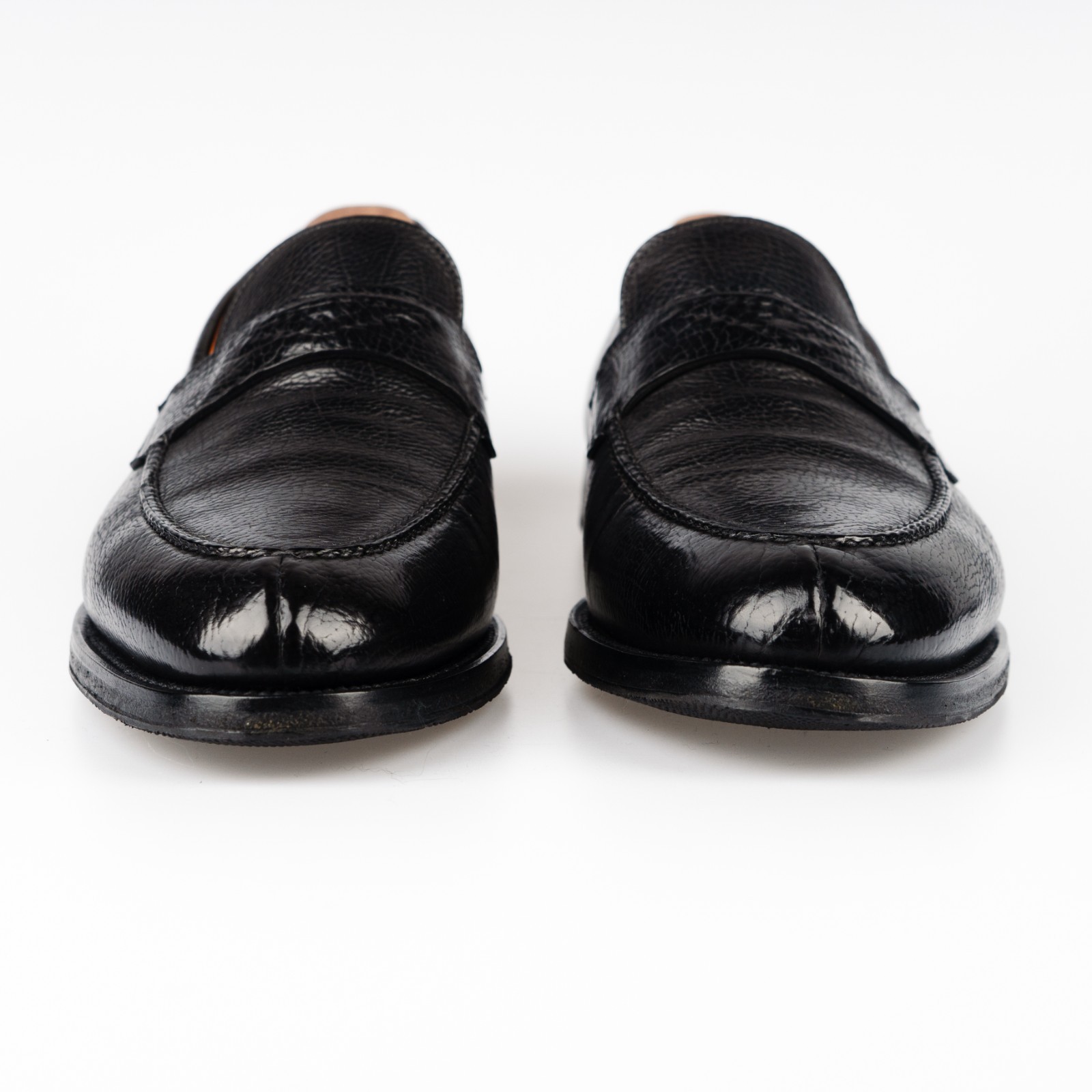 Great $1250 Santoni Gray Loafers Leather Shoes 10,5UK / 11,5US / 44,5EU