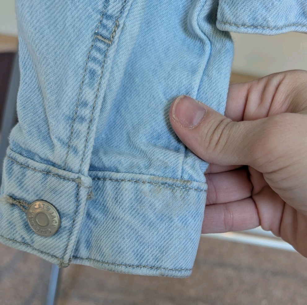 Girls Cat & Jack Blue Denim Jacket S (6/7)