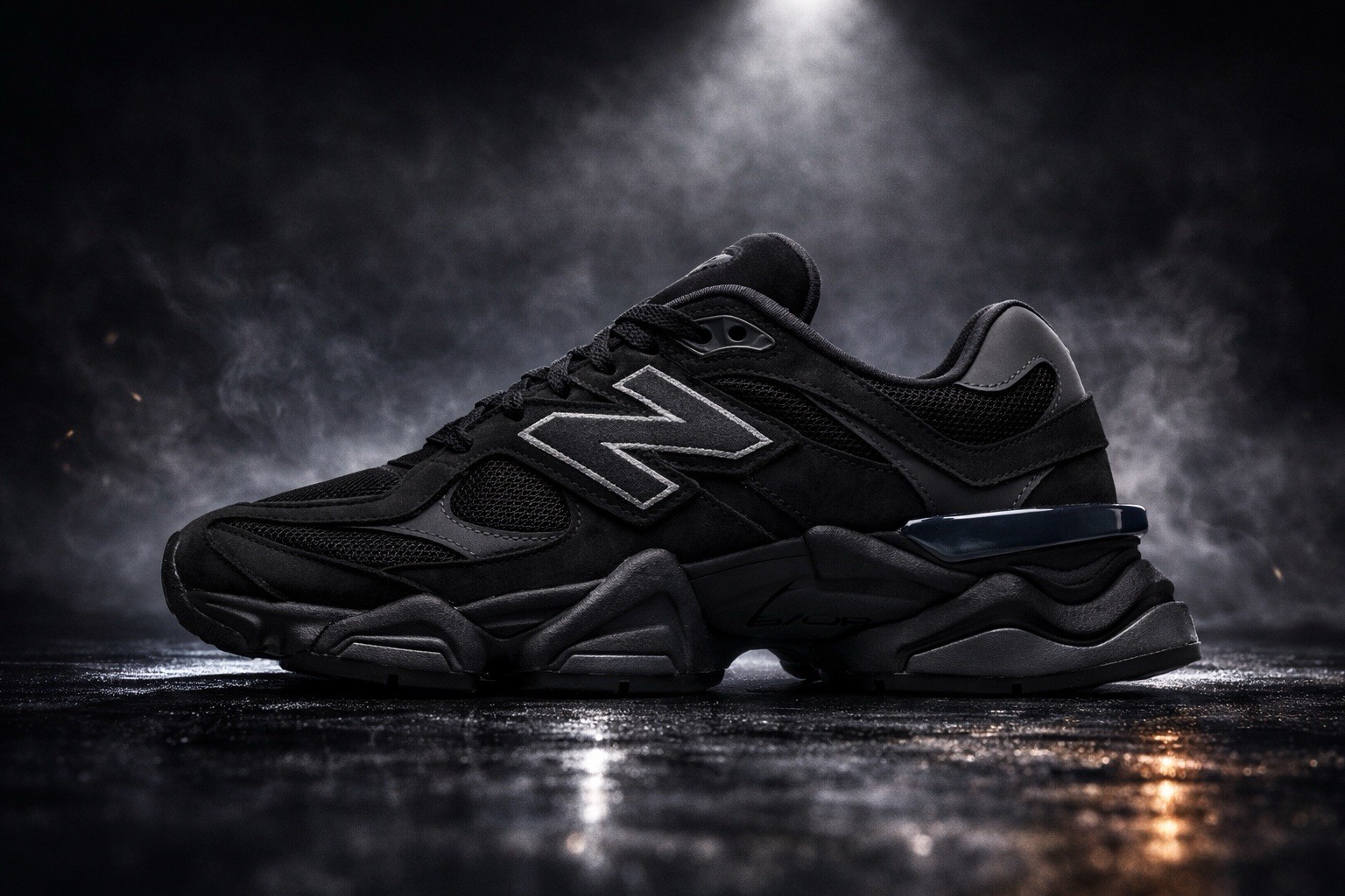New Balance 9060 Triple Black Cat Suede U9060BPM Men Size 10.5