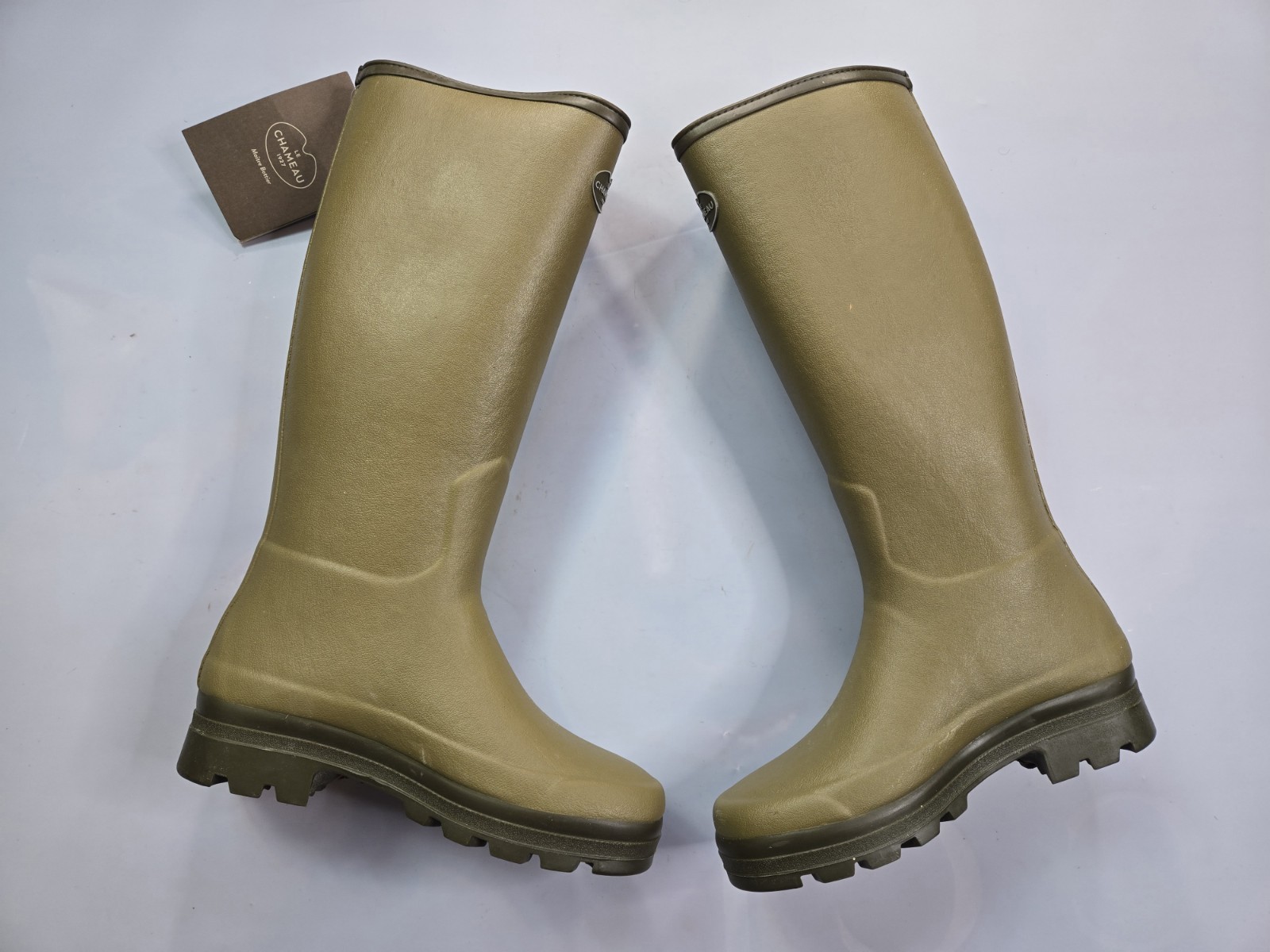 LE CHAMEAU CHASSEUR NEOPRENE LINED MEN’S ICONIC GREEN WELLINGTON BOOTS