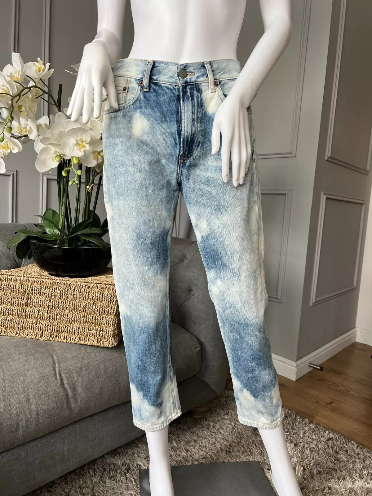 Polo Ralph Lauren Women’s Jeans size 27 Bleached Indigo Avery Boyfriend
