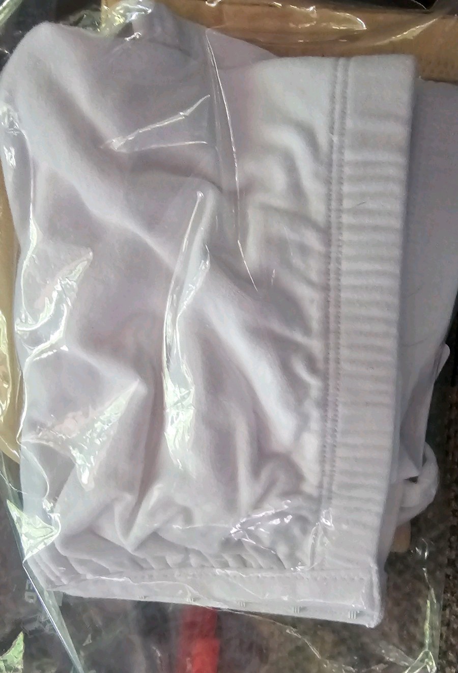 NWT Pair of Front Closure Unlined Bras / White Beige Fits 34-36 B