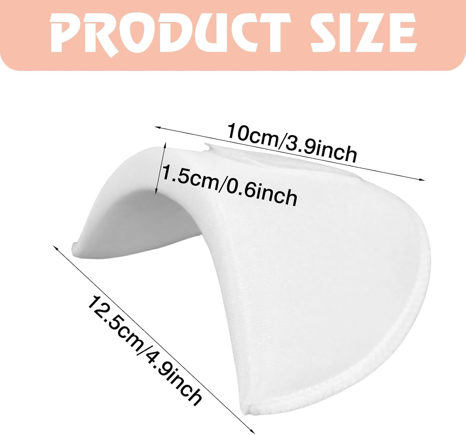 4 Pairs Set-in Shoulder Pads 1.5cm Thickening Foam Shoulder Pads Womens Clothing