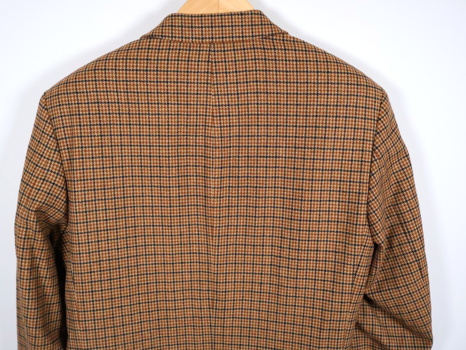 Strellson Cashmere Wool Sport Coat Men’s 40 Brown Houndstooth 3 Button Jacket
