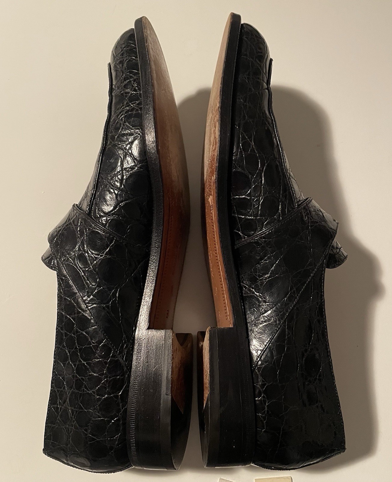 Salvatore Ferragamo Black Crocodile/Alligator Shoes Size 9B