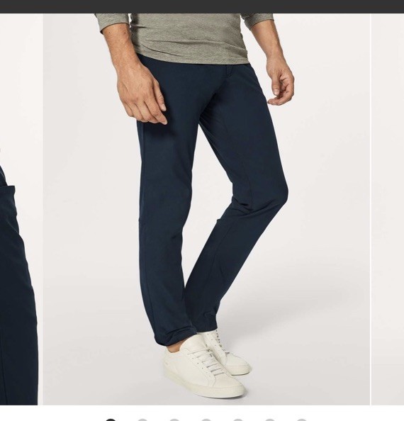 Lululemon ABC Mens 30X32 Classic Warpstreme Performance Stretch Pants Navy Blue