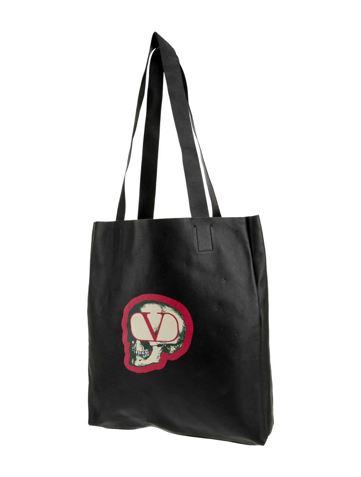Valentino x Undercover Leather Tote VALENTINO GARAVANI V Logo Large Handbag RARE
