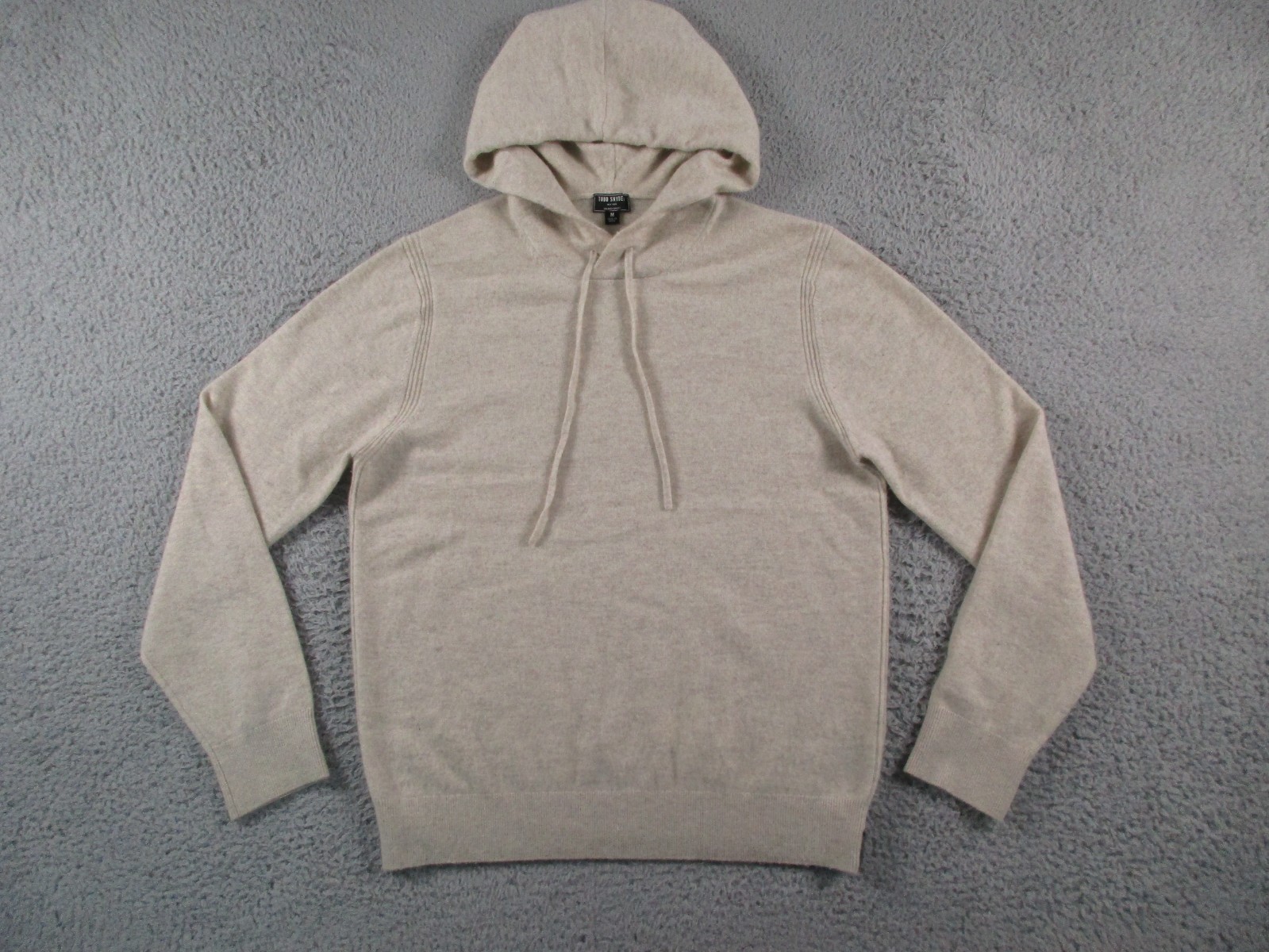 Todd Snyder Hoodie Mens Small Cream Off White Cashmere Pullover Quiet Luxury