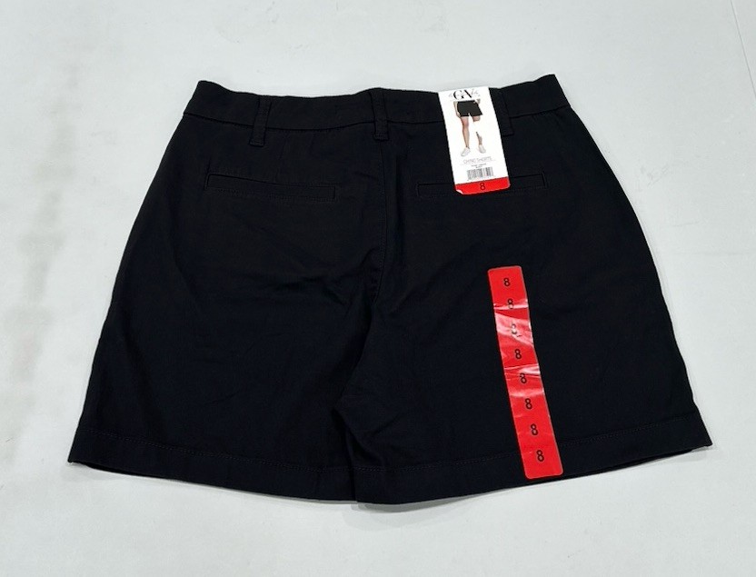 Gloria Vanderbilt Women’s Chino Shorts, Black, Size 8