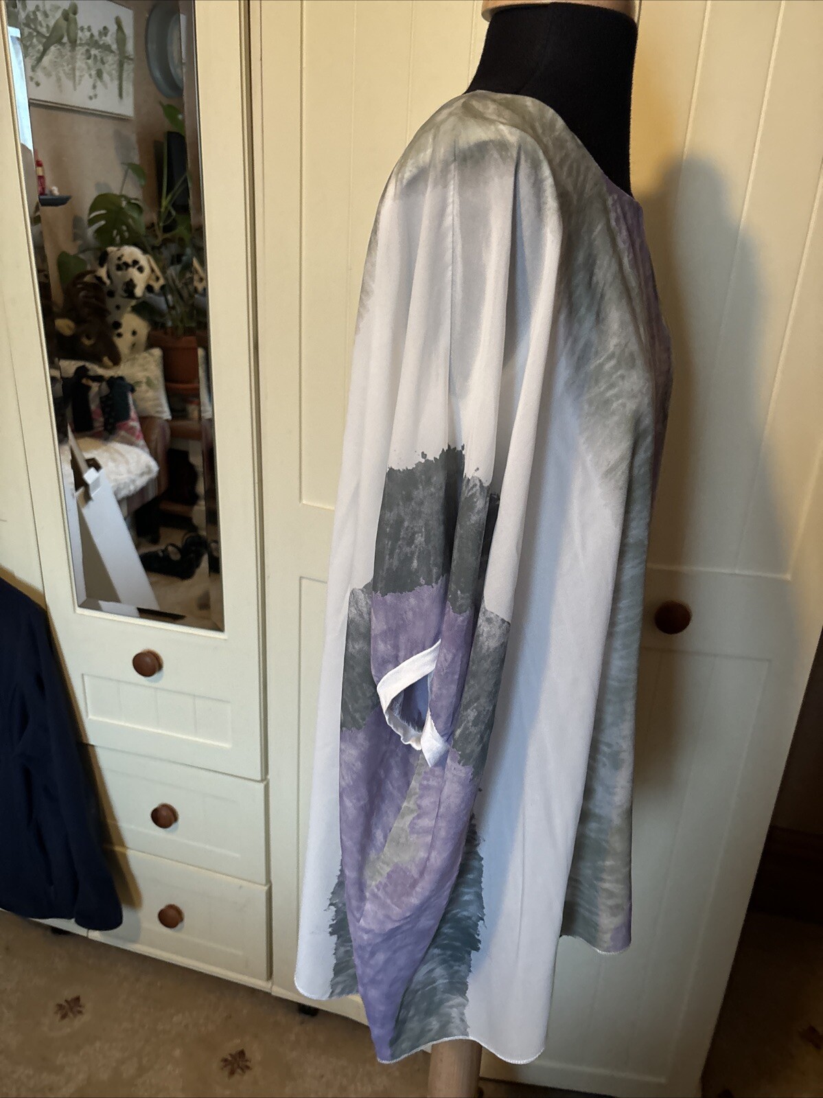 KLASS Preloved Ladies Top Size M Purple Mix Chiffon Layered Oversized Lagenlook