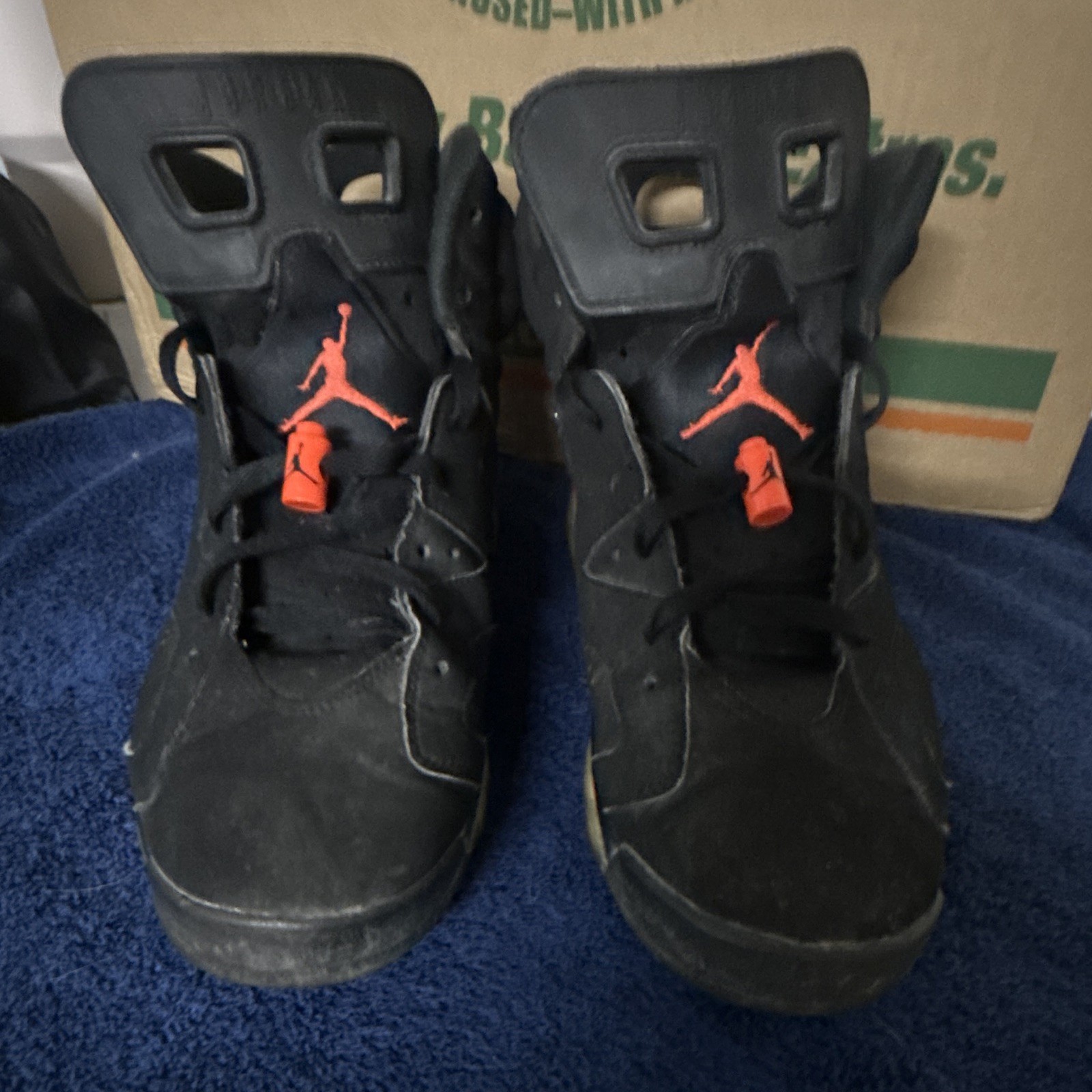 Jordan Air Jordan 6 Men’s Black/Red High Top Lace-Up Sneaker