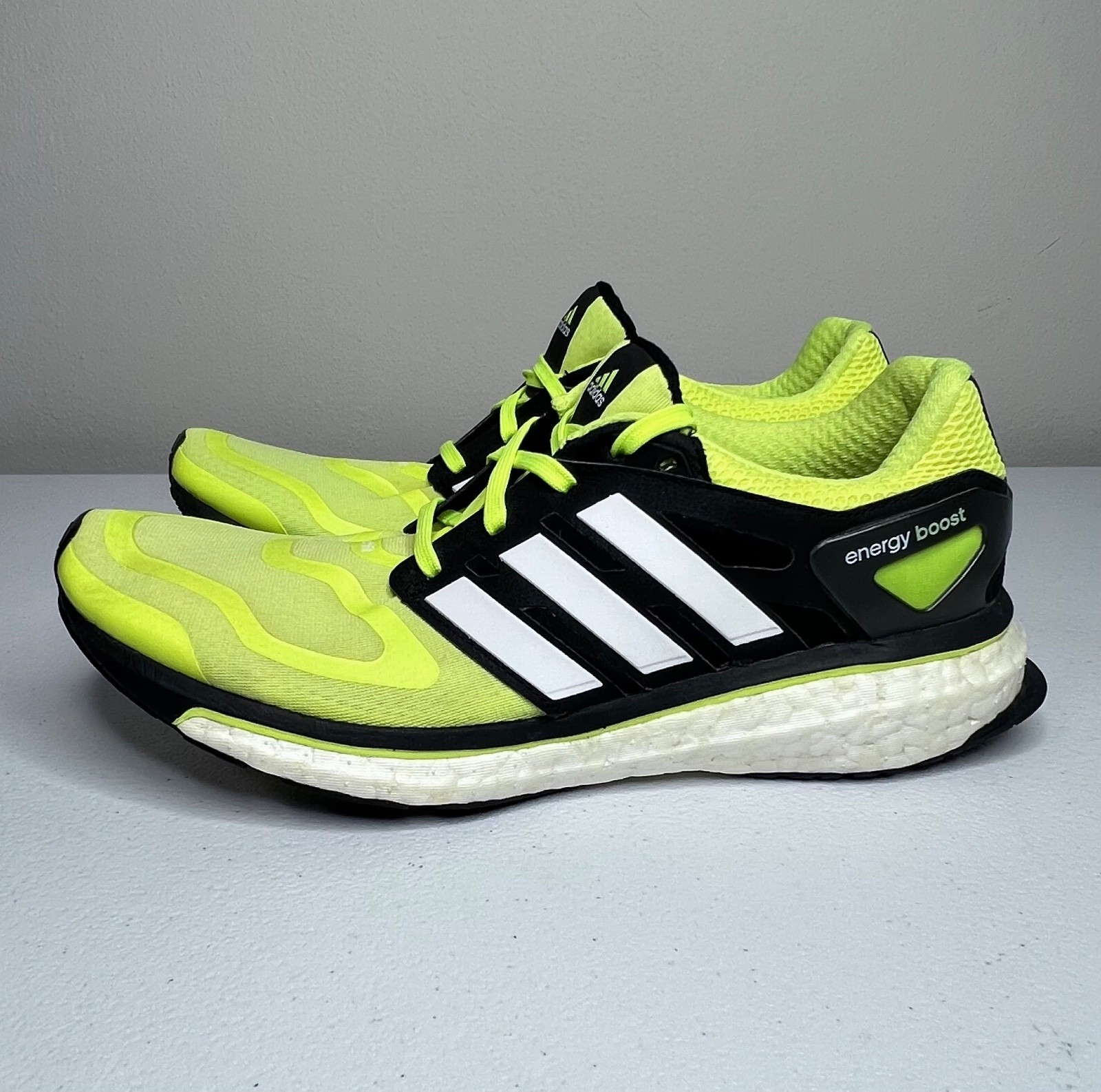 Adidas Energy Boost Running Shoes Sneakers Mens 8.5 Electric Yellow Volt Q34010