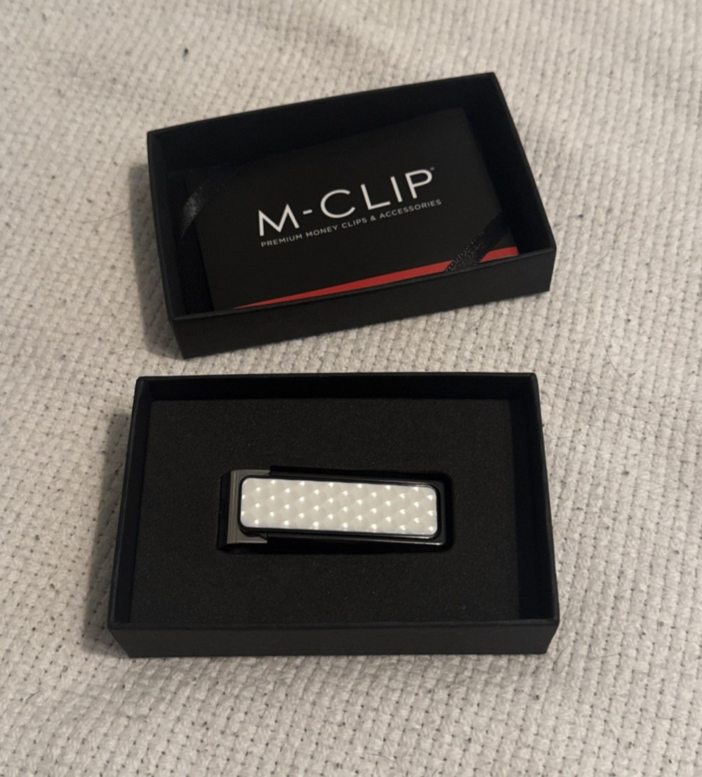 M-Clip Money Clip – Black Anodized White Golf Ball. NEW