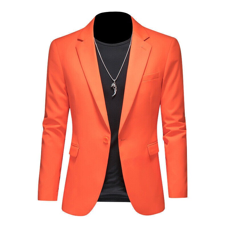 Men’s Jacket Casual Suit Blazer Slim-Fit Suit Wedding Business Dress Suit Tops