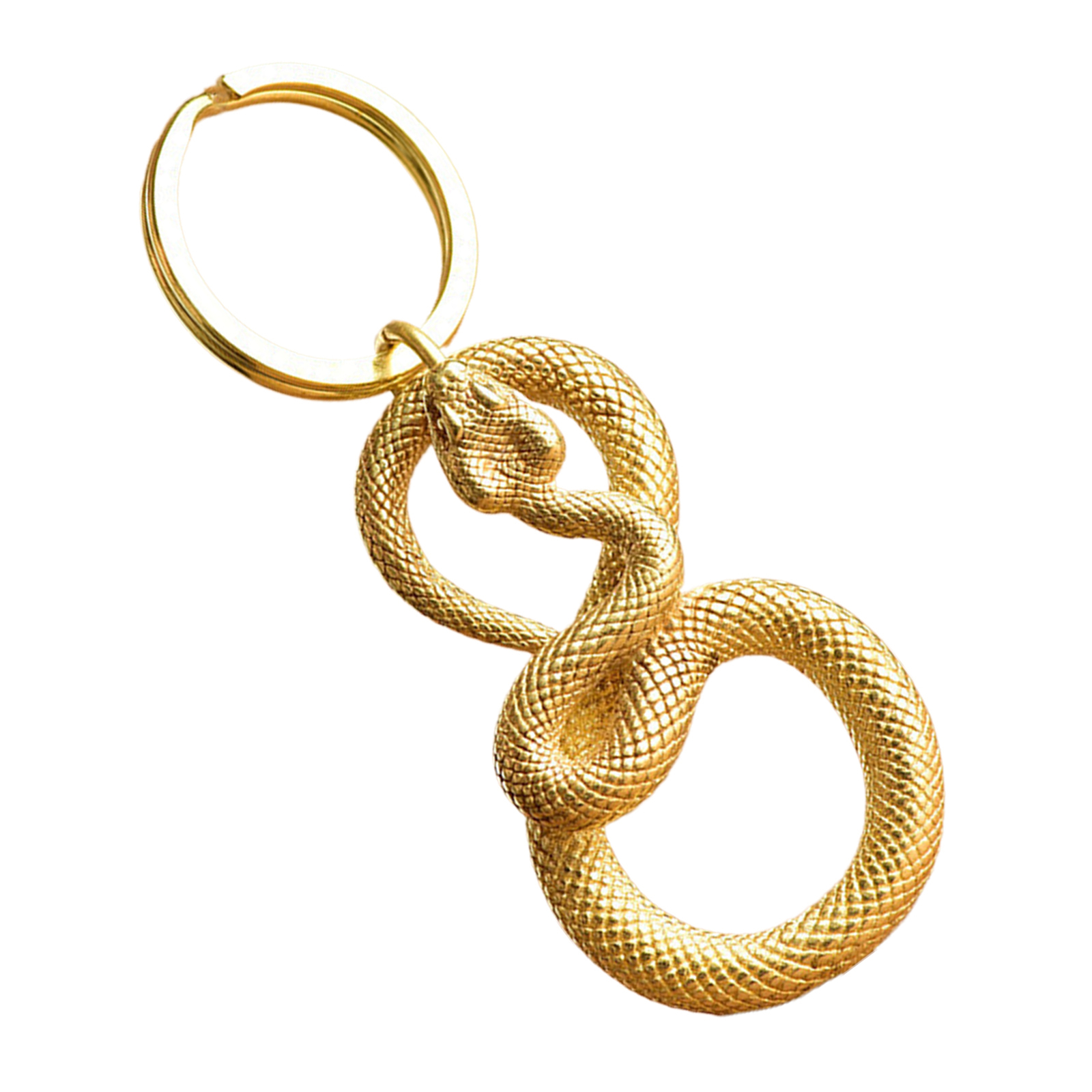 Brass Animal Snake Ornament Key Ring 2025 Chinese Snake Year Hangable Ornament