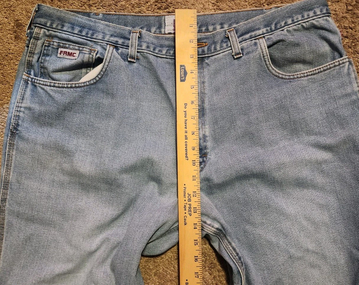 Tyndale FR Flame Resist Jeans Men Sz 40×31 Relax Fit Light Wash Denim F290T USA