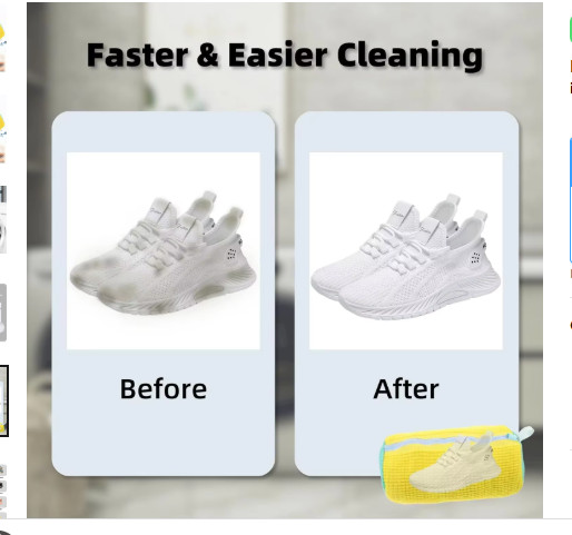 Durable Shoe Washing Machine Bag for All Shoe Types-Yellow with Blue Zipper Idea