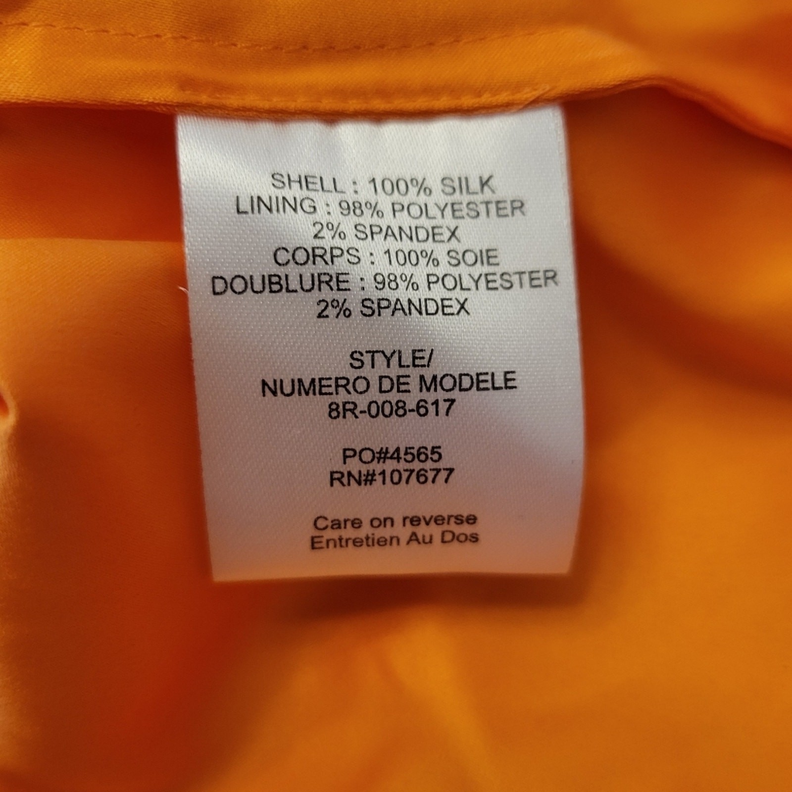 Alice + Olivia – Silk Plunge Orange Pink Neck Tie-up Halter Blouse – Size Medium