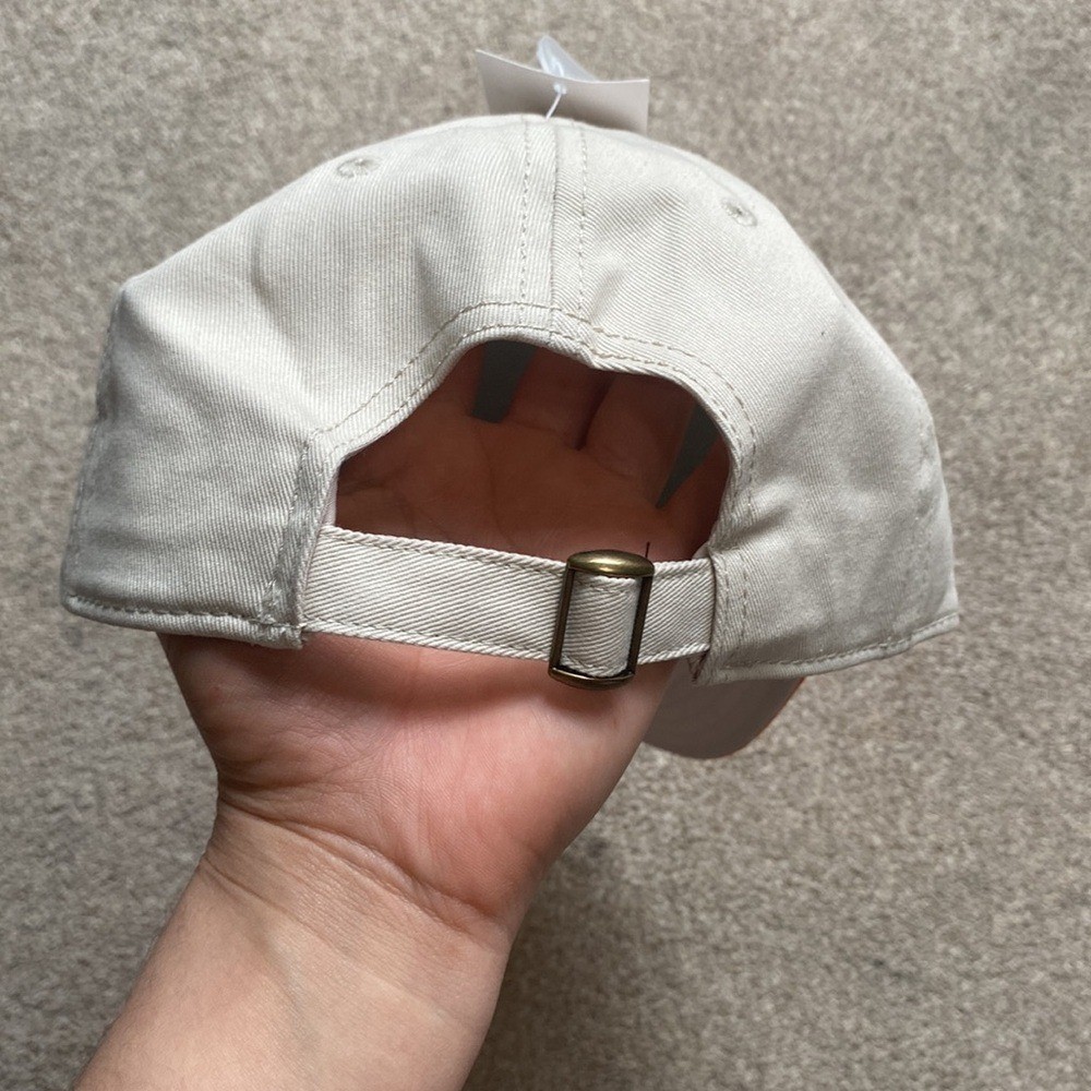 Keep Growing Orange Floral Canvas Adjustable Hat