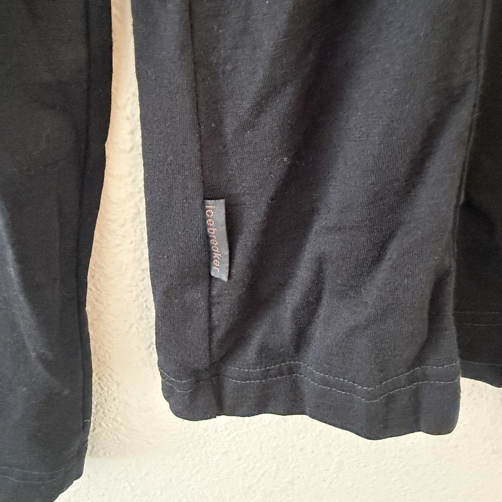 Icebreaker Merino Wool Base Layer Womens L Black Long Sleeve Outdoor Hiking Top