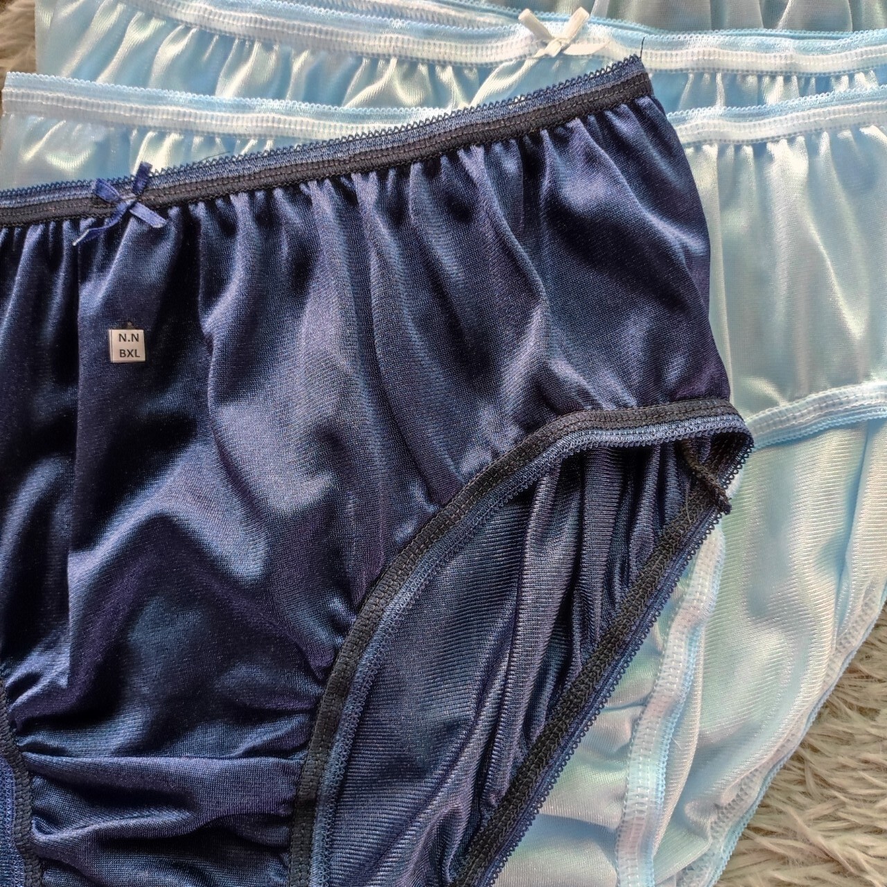6 Bikini Panties Women Mens Underwear Briefs Nylon Silky Soft Hip 38″-42″ XL