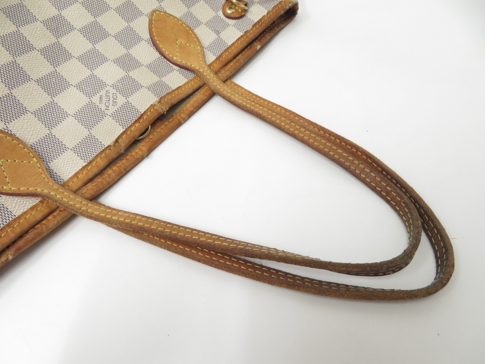 Authentic Louis Vuitton Damier Azur Neverfull PM Tote Bag Handbag F#51248
