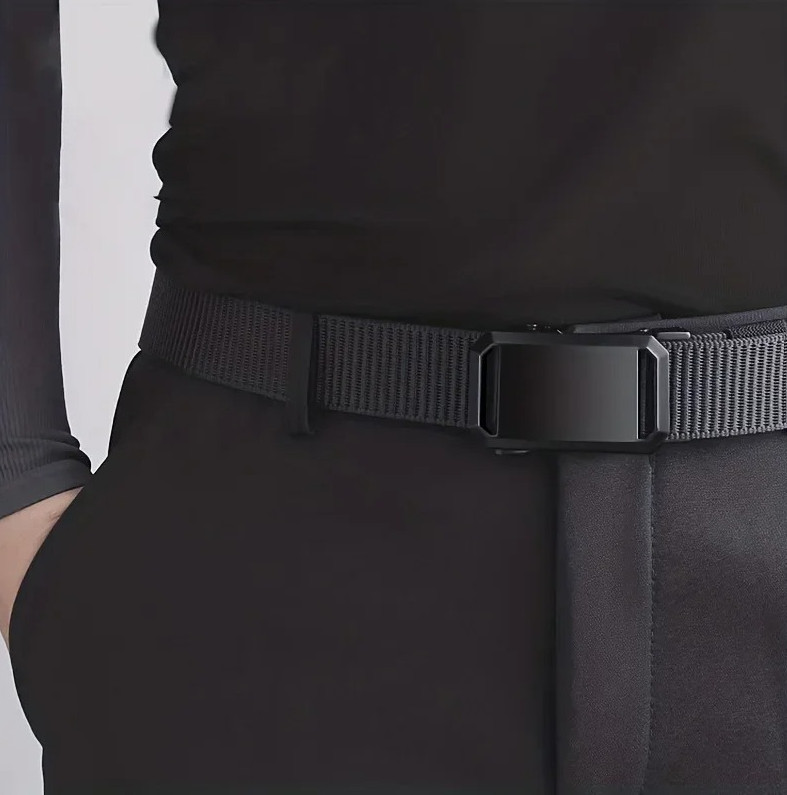 1pc Canvas Tactical Belt with Automatic Buckle Casual Military Style – NEW
