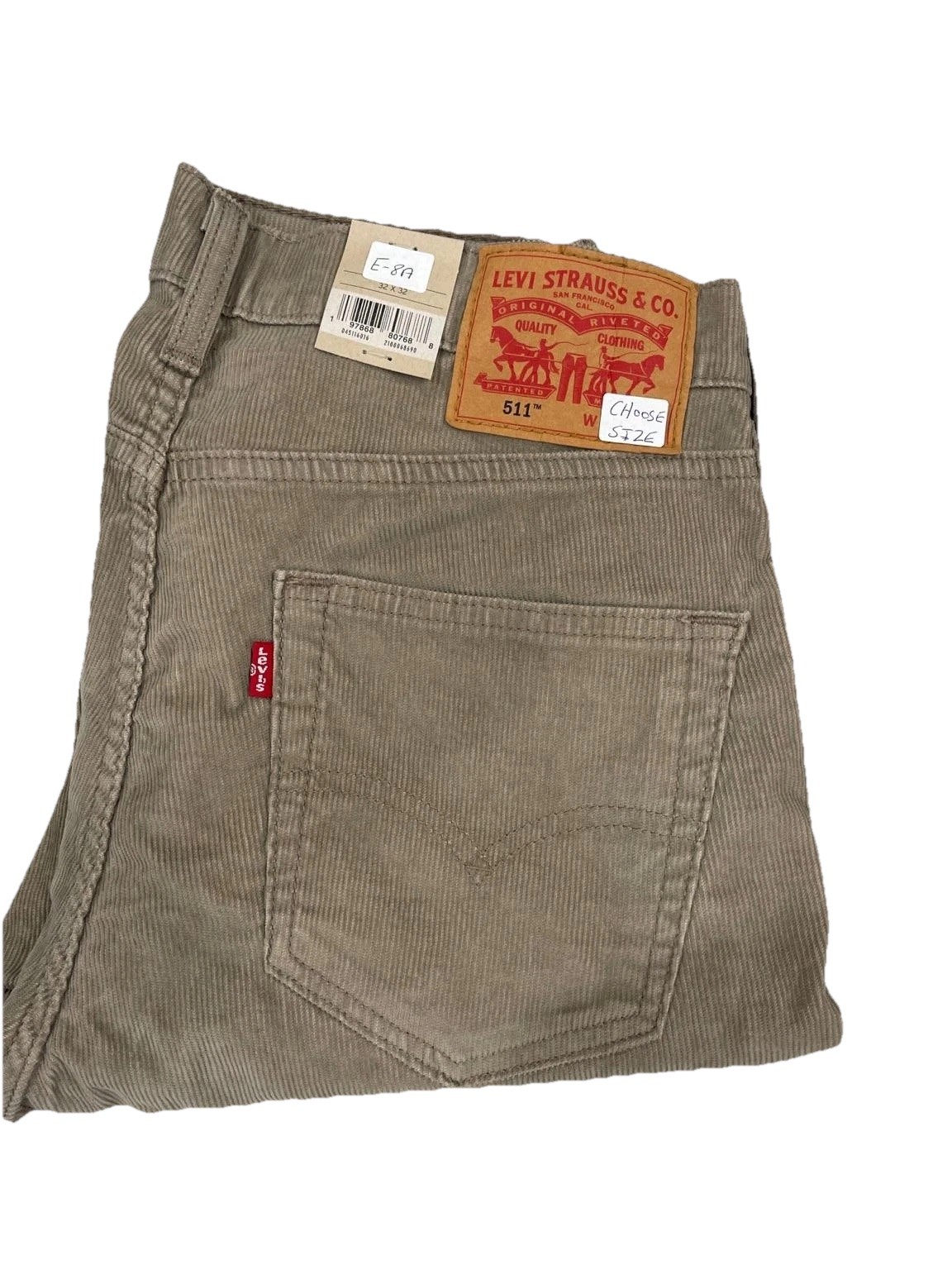 Levi 511 Slim Fit Corduroy Pants Beige Tan Choose Size,